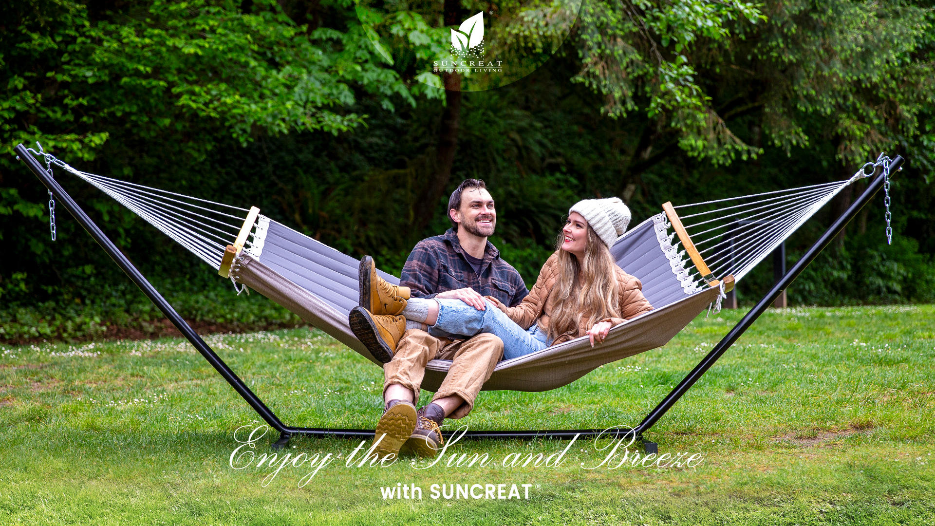 Amazon.com : SUNCREAT Double Portable Hammock with Stand, 2 Person