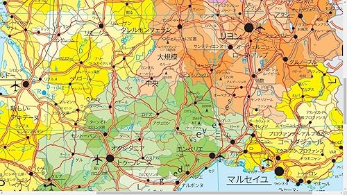 Map of France in Japanese