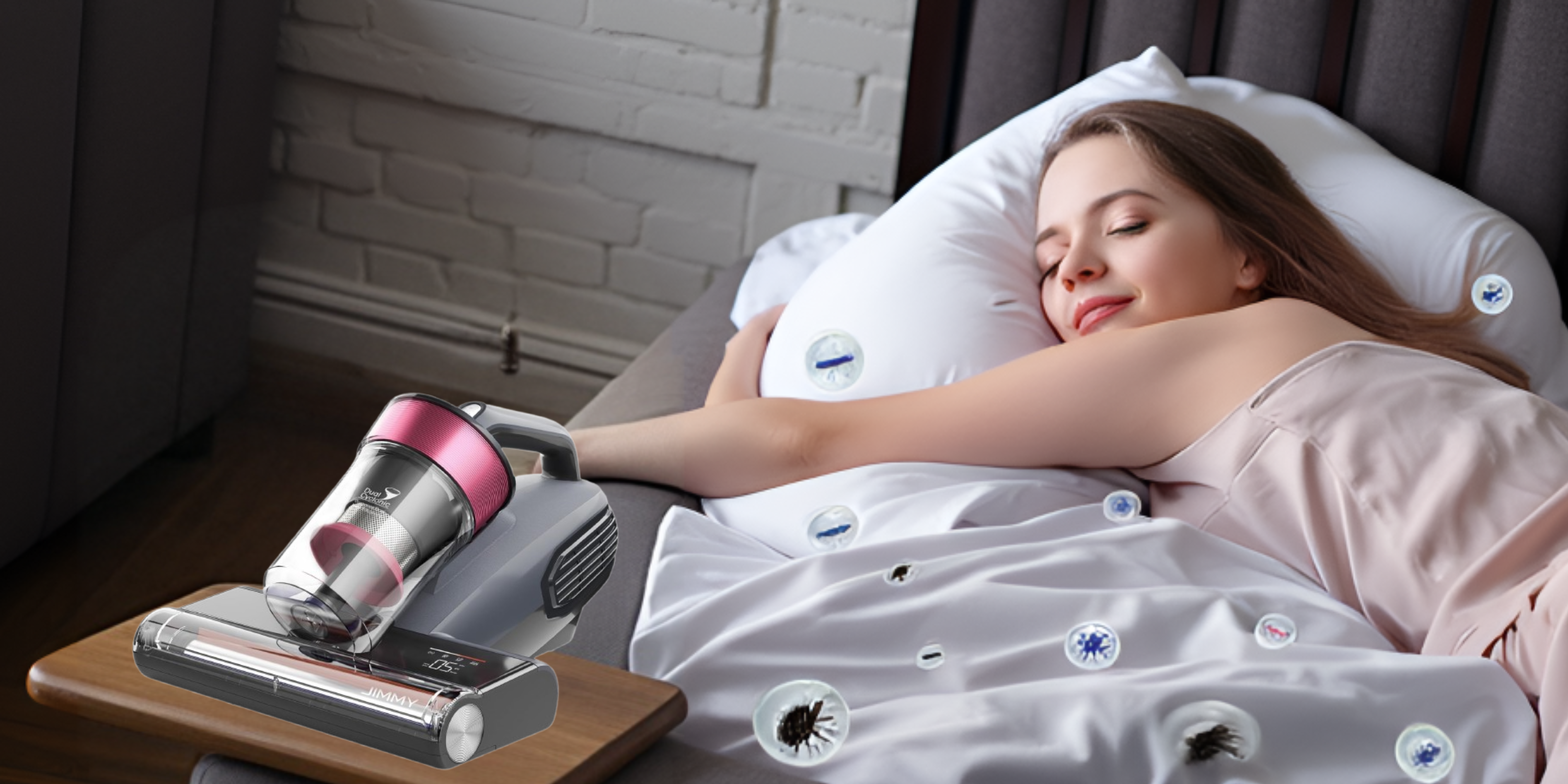 yumi Jimmy BX8 Mattress Vacuum Cleaner 600W, UV Light + 65°C Hot Air