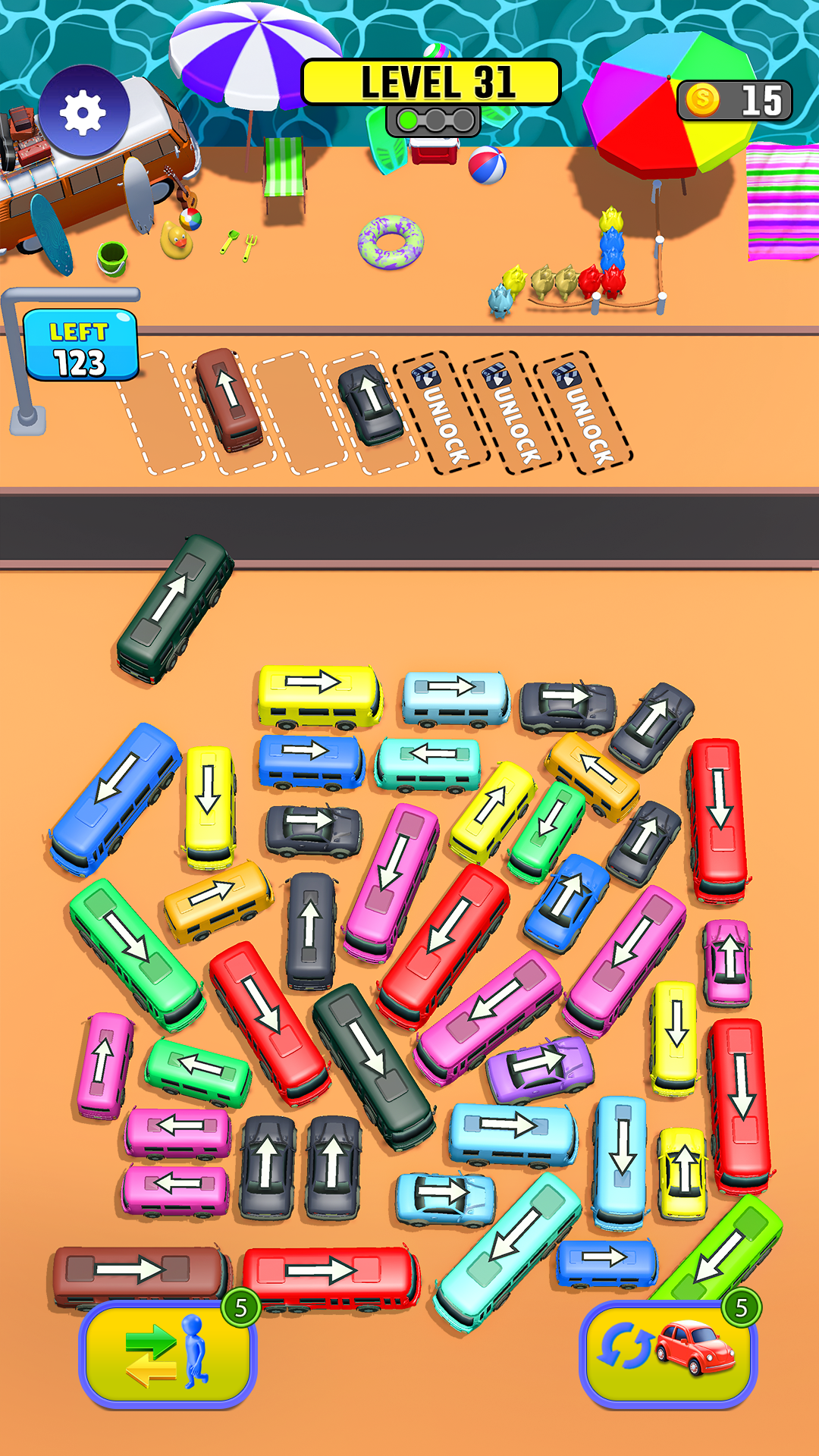 Bus Block Jam: Bus Jam Escape Game. Solve the Bus Jam puzzles by taking ...