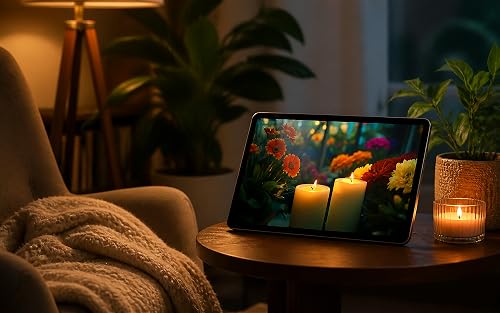 Flower Candle Ambience 4K for Fire TV | Relaxing Garden Scenery, Calming Nature Music, Peaceful Floral Glow, Meditation, Deep Sleep & Stress Relief – vue 7