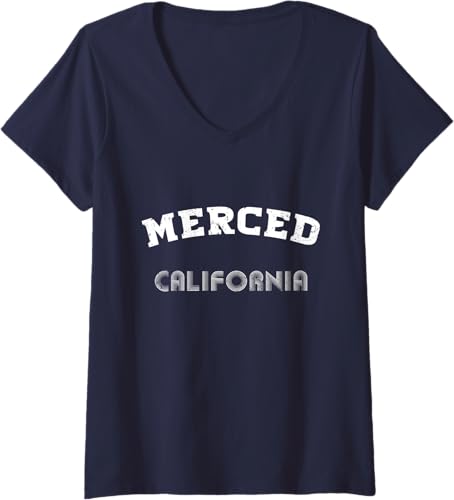 Miniatura 3 de Womens Vintage Merced City California State V-Neck T-Shirt