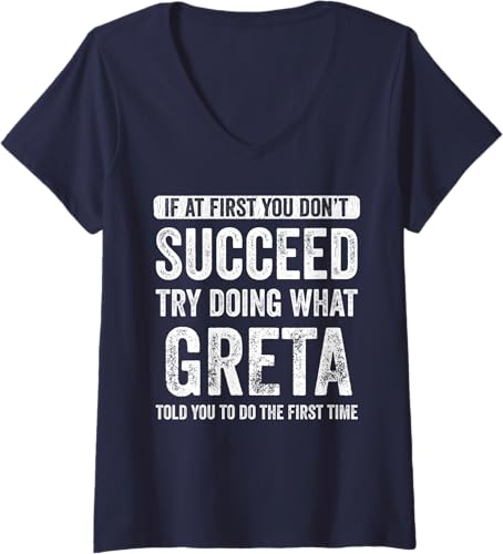Miniatura 3 de Womens Grata If At First You Dont Succeed Try Doing What Grata V-Neck T-Shirt