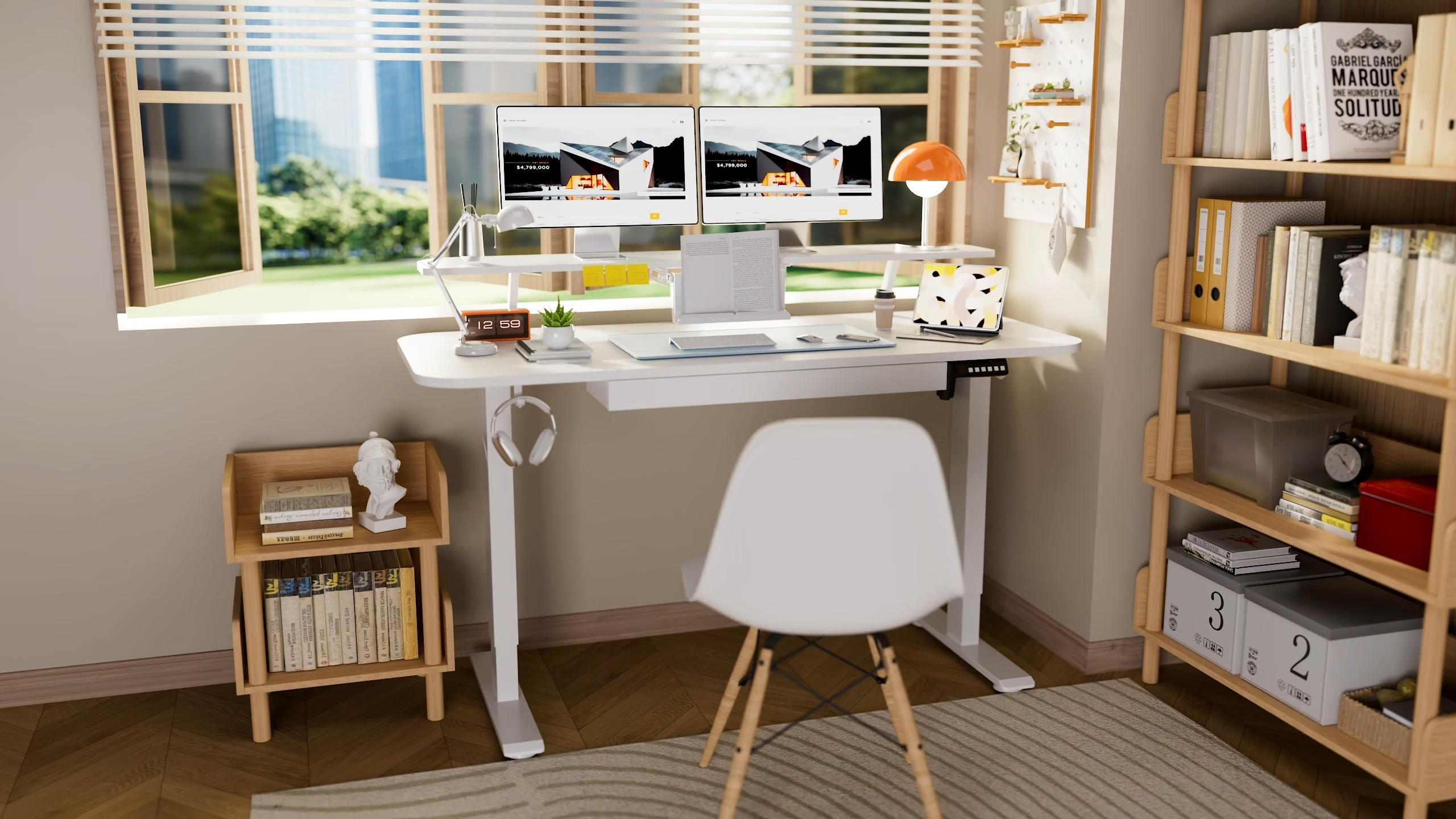 Amazon.com: COMHOMA Electric Standing Desk with Drawers, 48 x 24