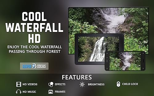cachoeira legal grátis HD - decore seu quarto com belas paisagens na sua TV HDR 4K, TV 8K e disposit