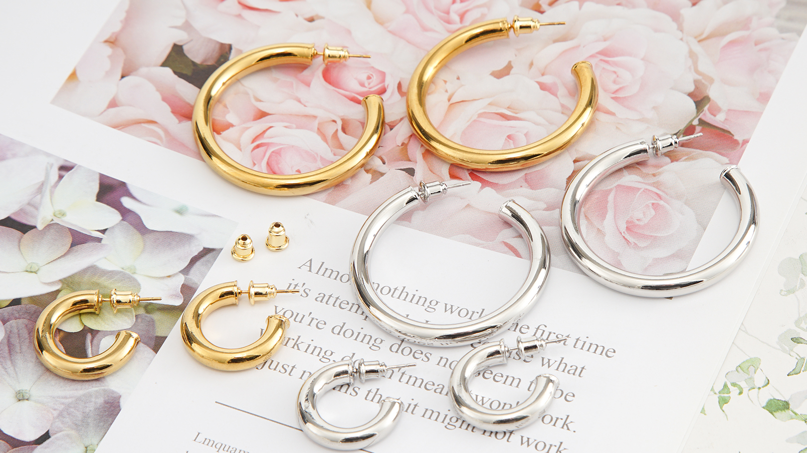 Amazon.com: Tiselin 14K Gold Hoop Earrings for Women, 3 Pairs