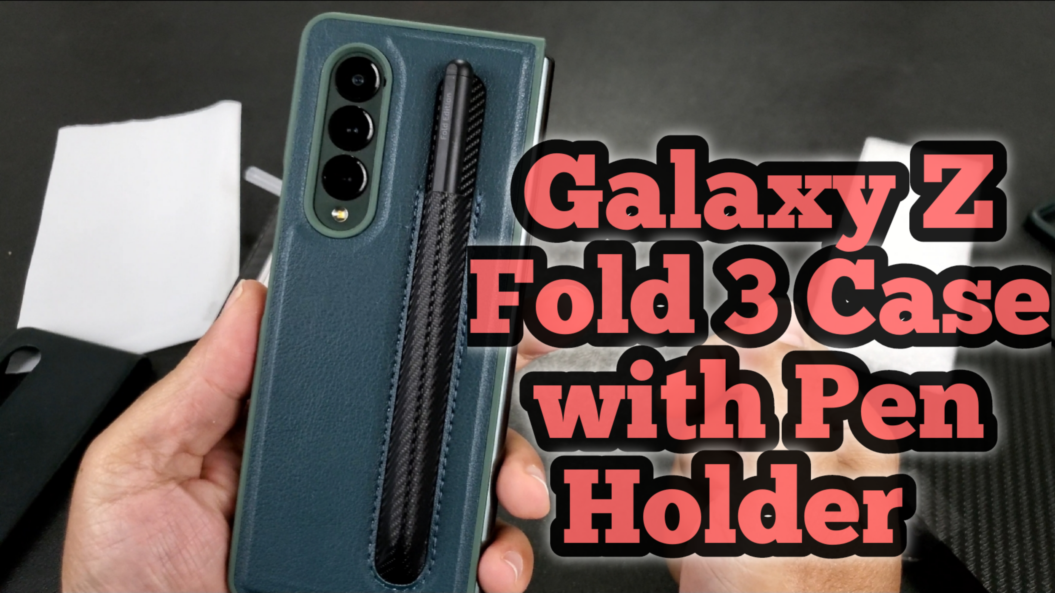 Z Fold 3 Case with Pen Holder overview on Amazon Live
