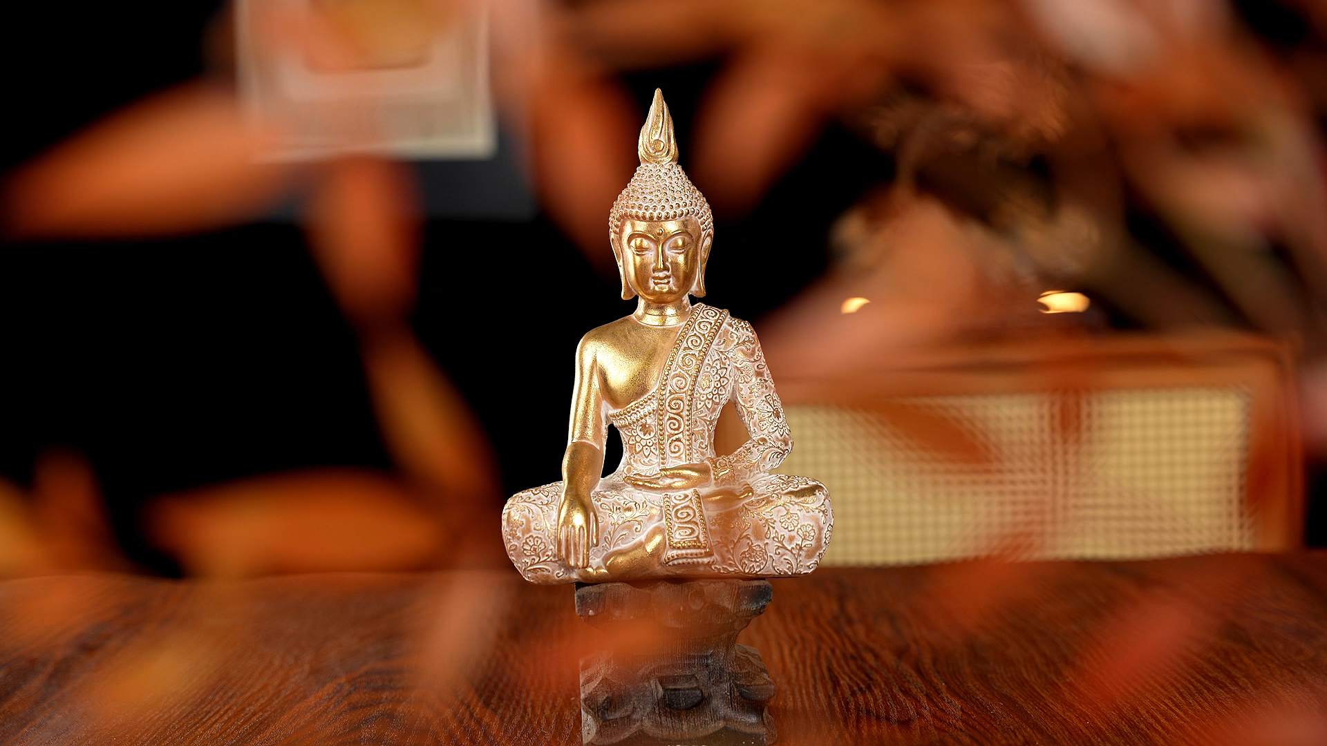Estatua de Buda Dorado 7.87 Pulgadas para Decoración miniatura 7