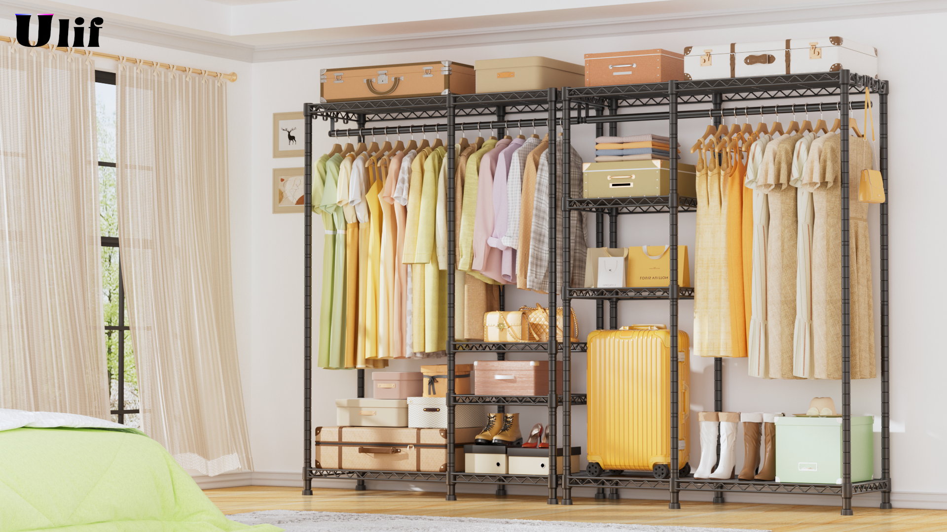 Amazon.com: Ulif F4 Heavy Duty Clothes Rack (With Hanger Rod