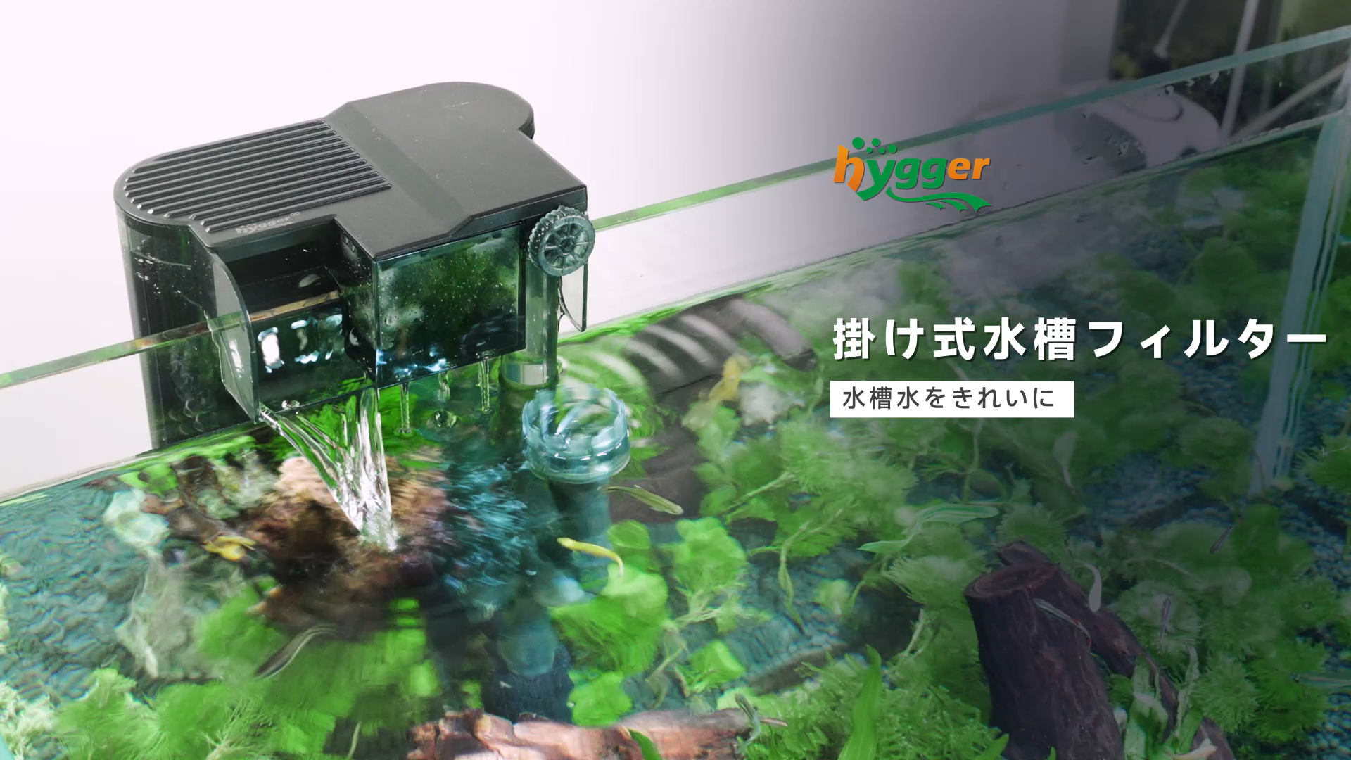 Amazon | hygger 水槽フィルター 外掛け式フィルター 500L/H