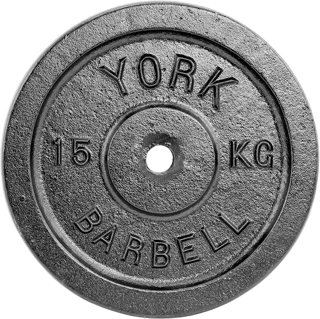 York Fitness 15kg Single Standard Cast Iron Disc