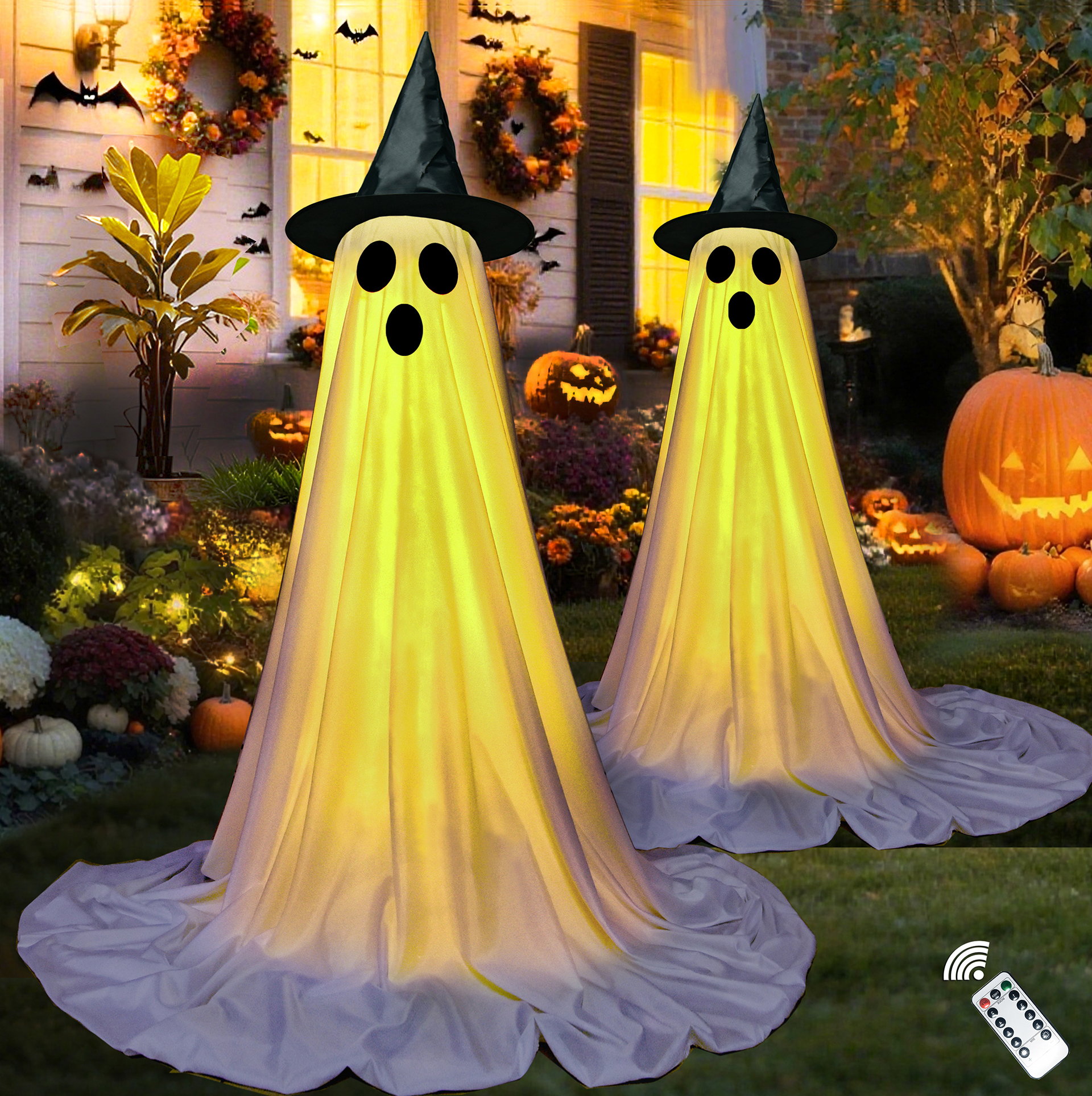 Amazon.com: VersaCharm Halloween Ghost LED String Lights Decor
