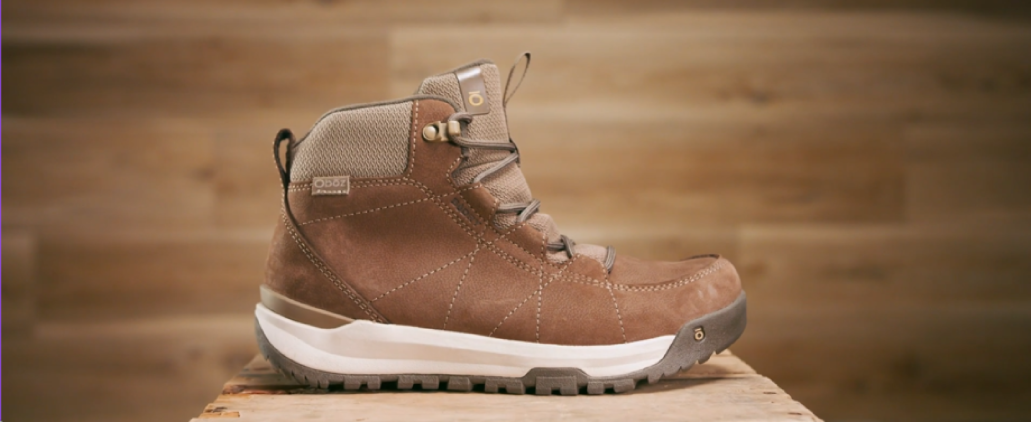 OBOZ B Dry w/OFit Insole Laced Hiking Style Boots Brown Leather & Textile Size 9 Amazon.com: Oboz Women main image 2
