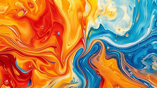 Abstract 4K Screensaver: Mesmerizing Abstract Colors and Silk Liquid Art Color Explosion with Relaxi