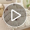 ECOCOTT Floral Duvet Cover Queen Size – 3 Piece 100% Washed Cotton Bedding Set with Zipper Closure, Soft Lightweight Breathable Botanical Print Comforter Cover for Spring Summer Bedroom Decor