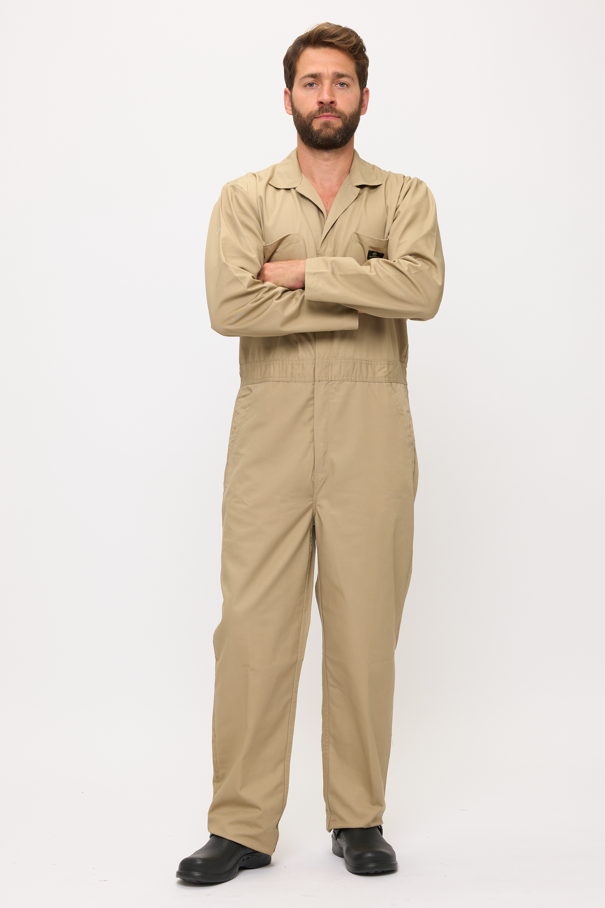 Amazon.com: Natural Uniforms Mens Long Sleeve Zip Up Twill