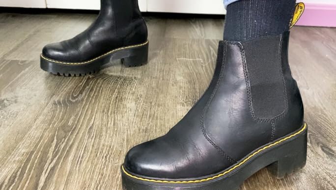 Amazon.com | Dr. Martens Women's Rometty Chelsea Boot, Black