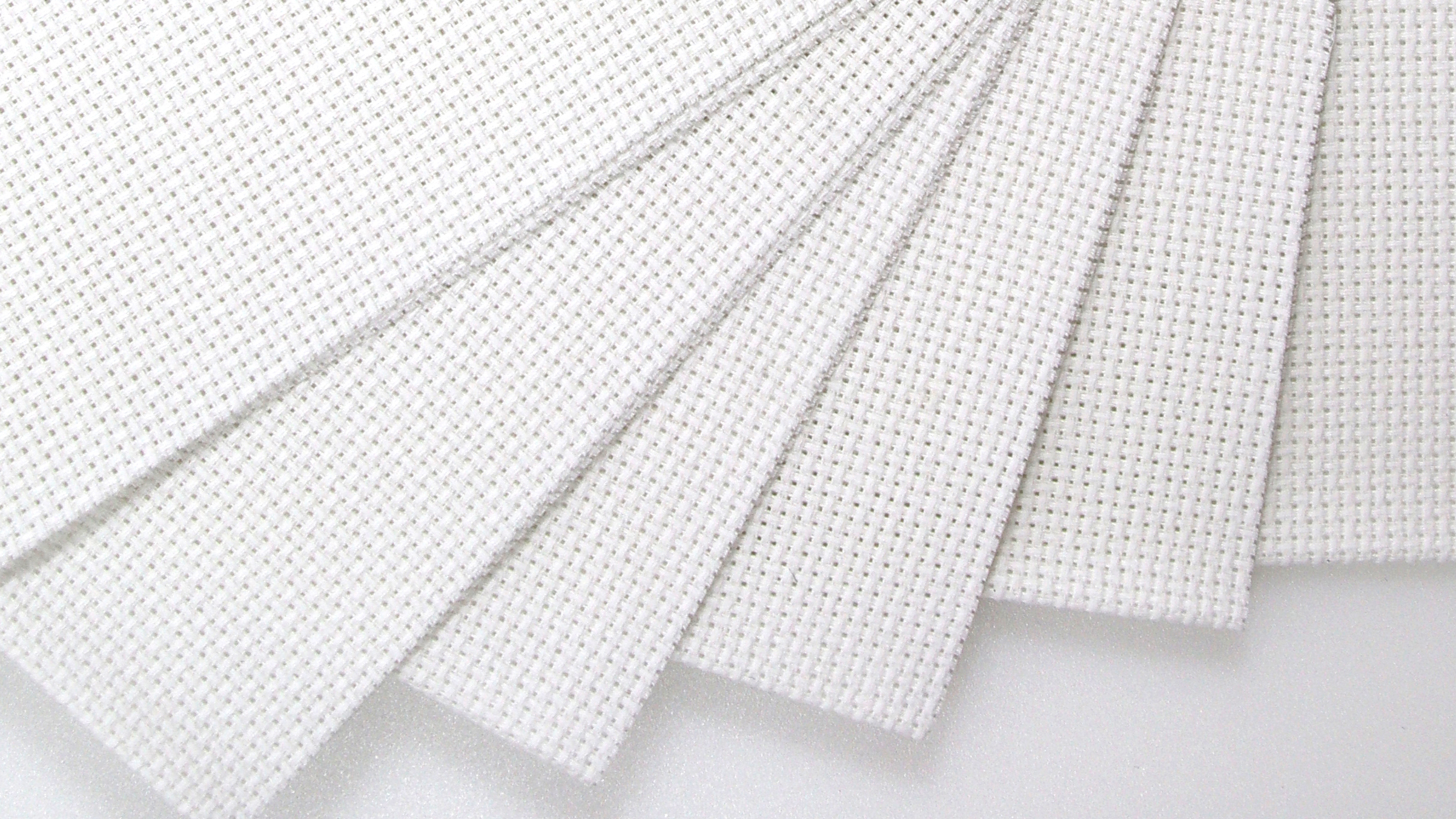 Image of KCS 4 /6 pc of 12 inch x 18 inch 30cmx45cm 16CT Counted Cotton Aida Cloth Cross Stitch Fabric (White, 6 pc)