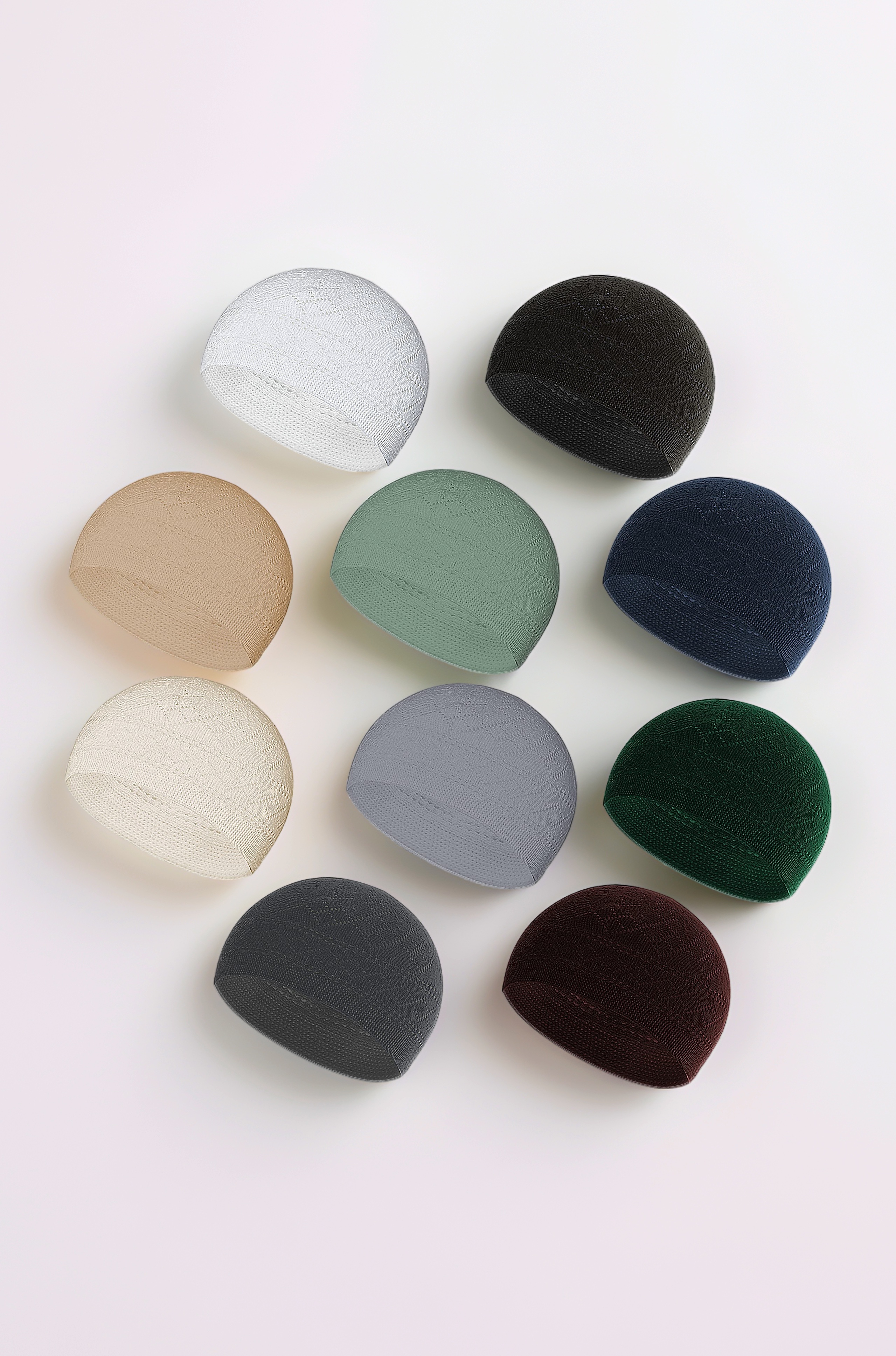 Kapobia Kufi Hats for Men, Muslim Clothes for Men,%100 Breathable Skull Beanie, Crochet Cap, Handicraft Taqiyah, Cufi, Kufe