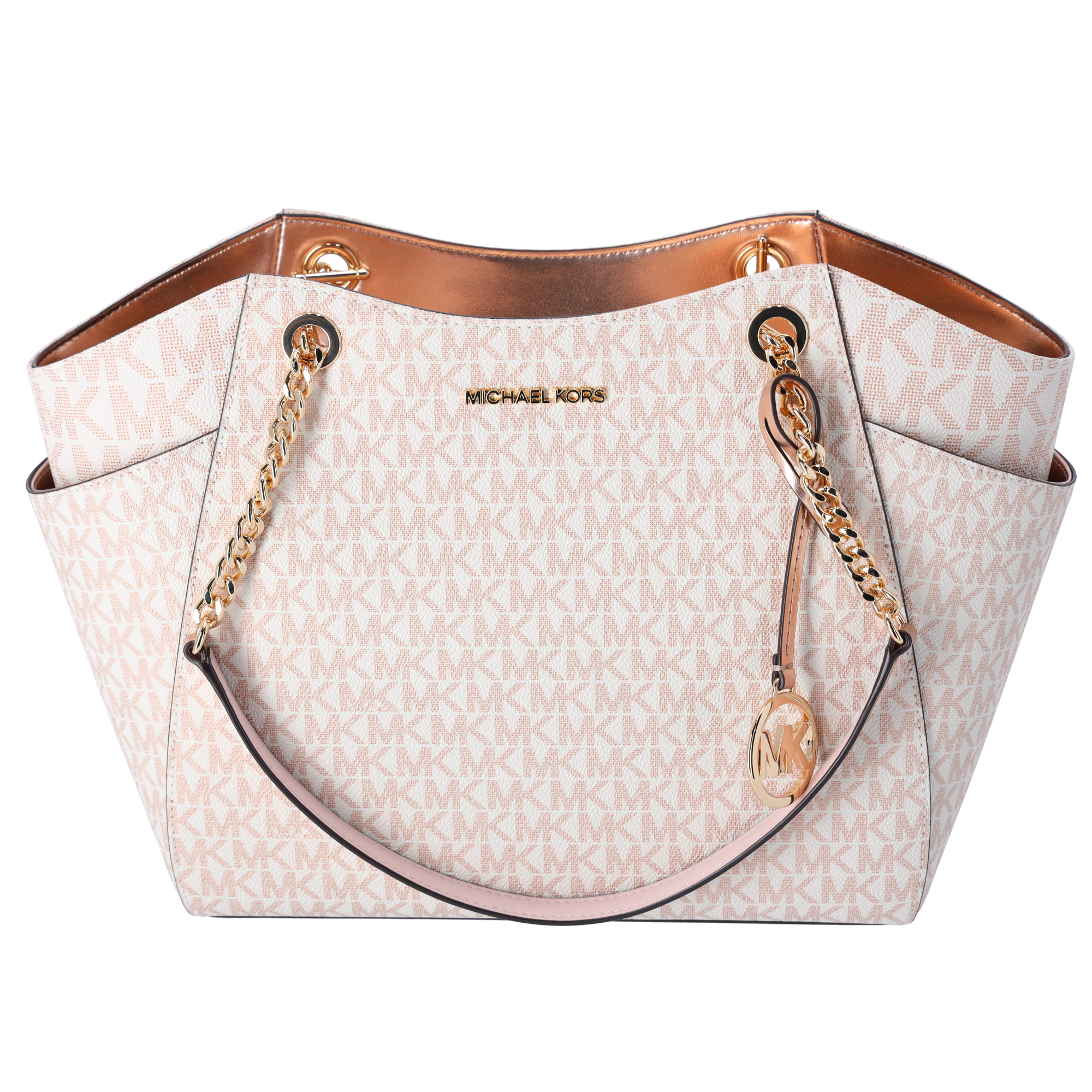 Amazon.com: Michael Kors Jet Set Large Signature Logo Shoulder Bag