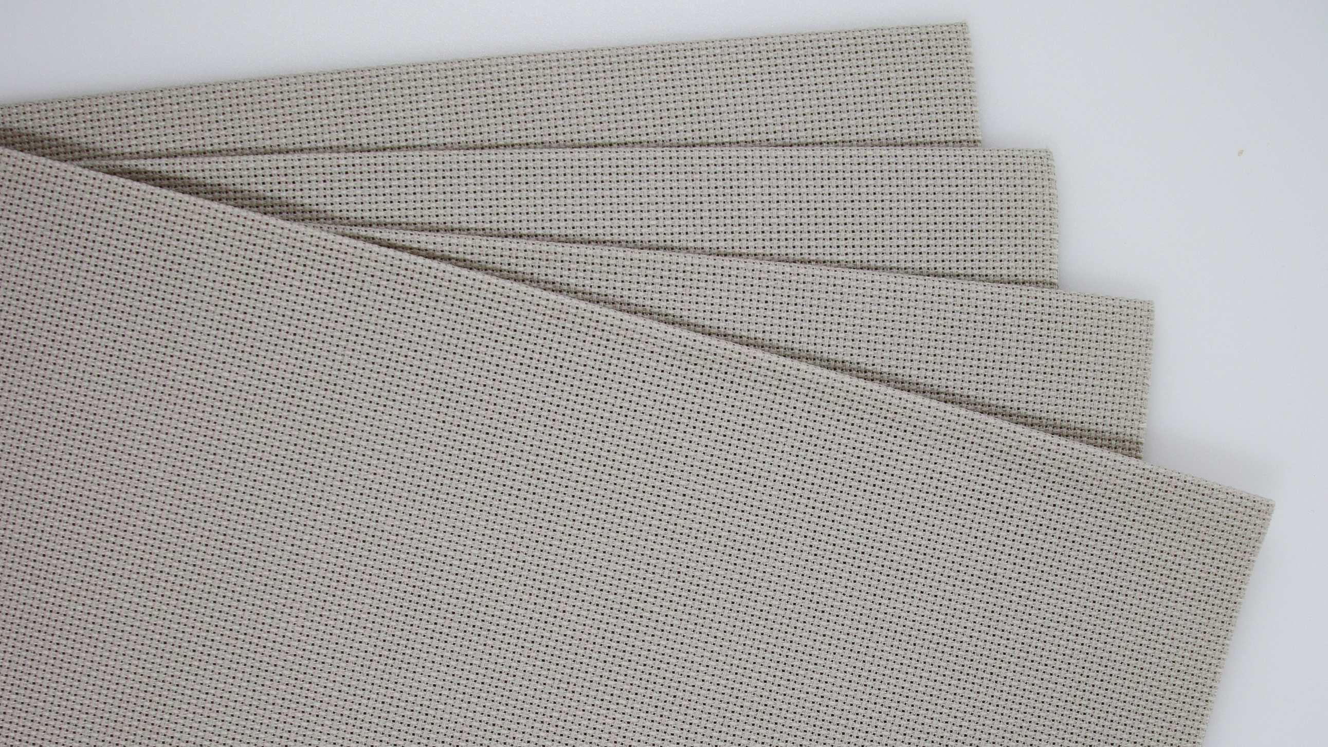 Image of KCS 4 /6 pc of 12 inch x 18 inch 18CT Counted Cotton Aida Cloth Cross Stitch Fabric (4 pc, Pearl Grey vy it)