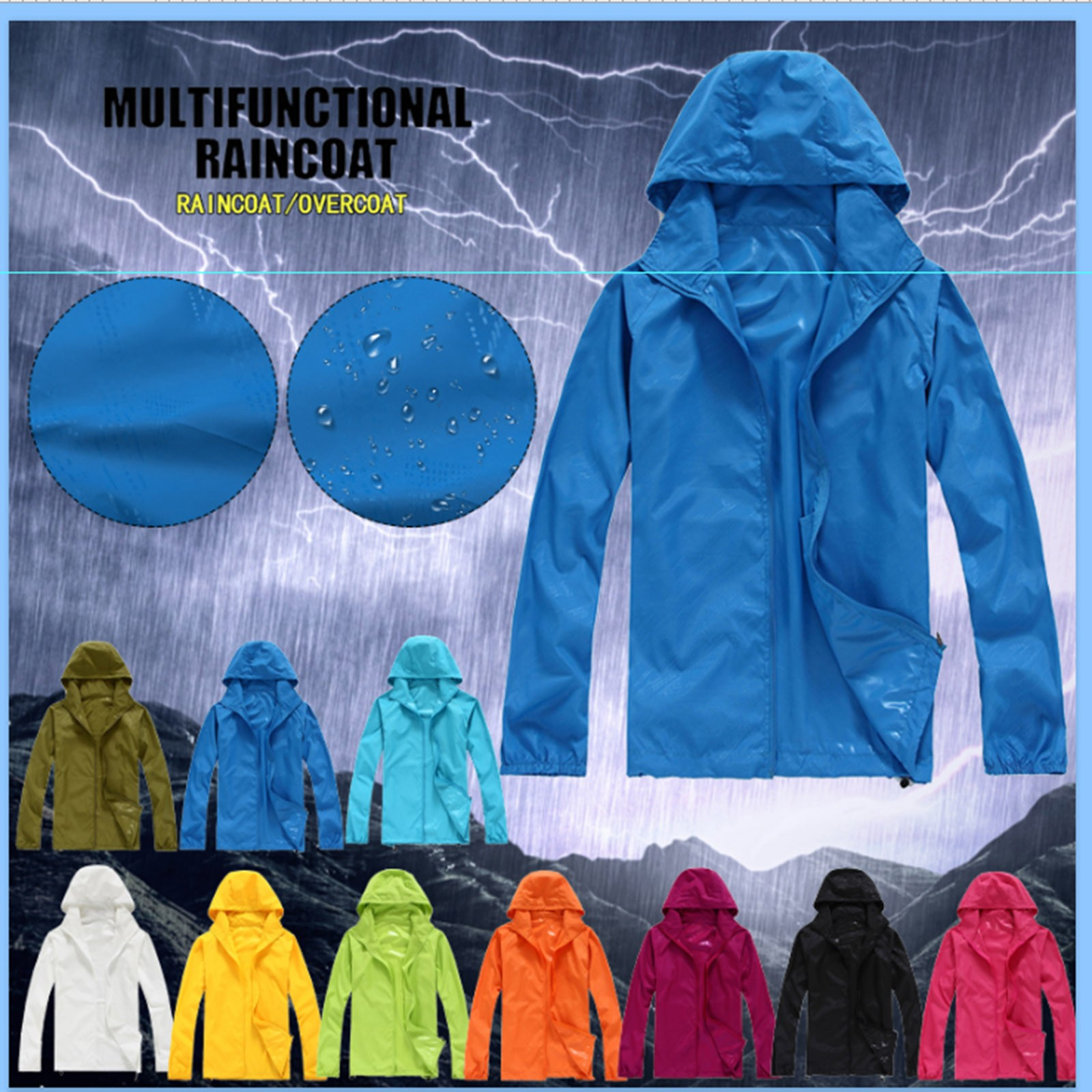 Giacca Antivento E Impermeabile Leggera Per Uomo E Donna - Ideale Per Corsa, Trekking, Outdoor, Traspirante E Comoda