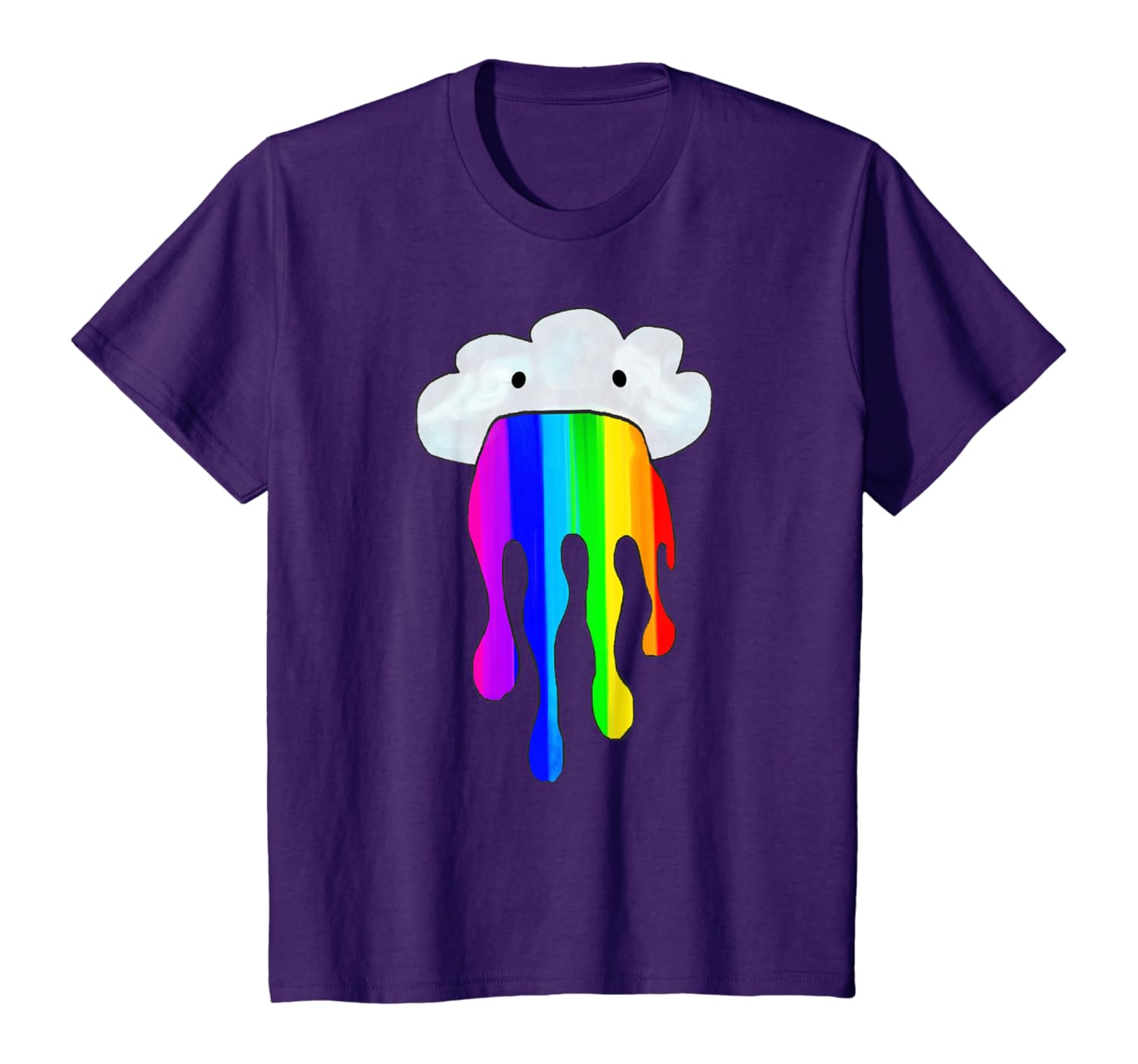 Amazon Com Rainbow Vomit Cloud Shirt Funny Colorful Puke T Shirt Clothing