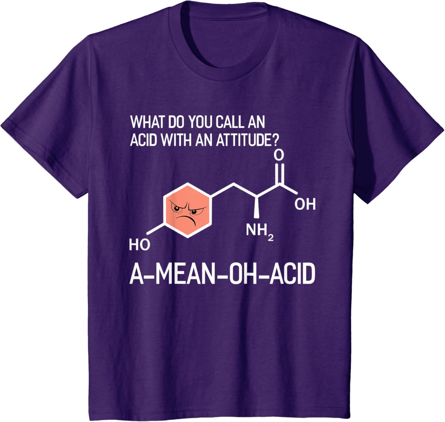 Humor Nerdy Chemistry T Shirt Gifts-Amino Acid for Women Men