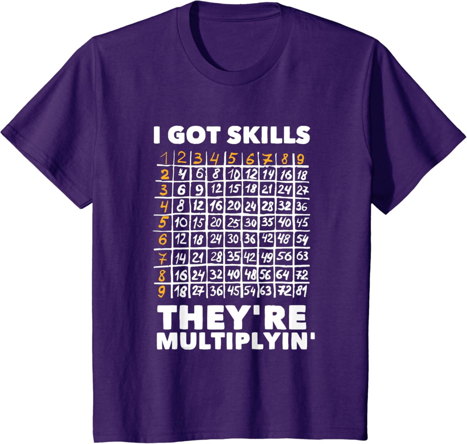 I Got Skills They're Multiplying Funny Math Teacher Students T-Shirt