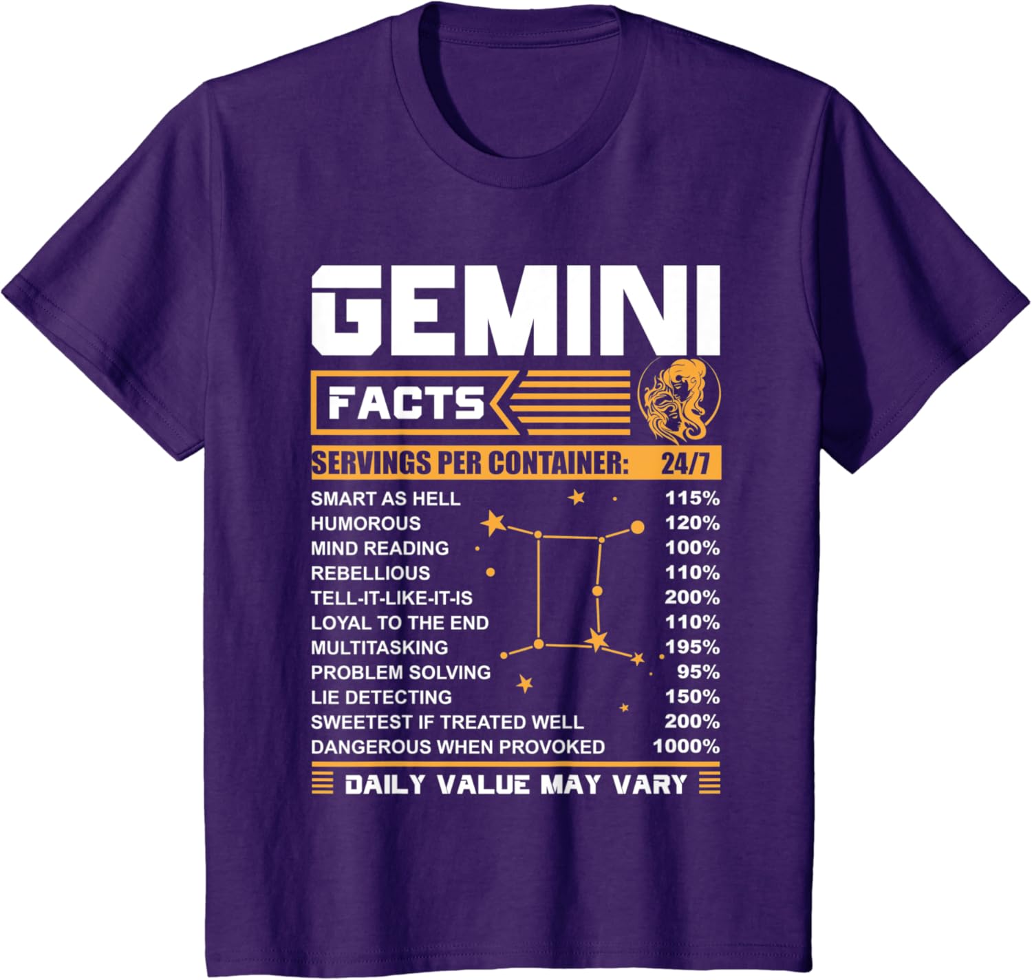 Gemini Facts Zodiac T-Shirt Funny Gemini Birthday Gifts