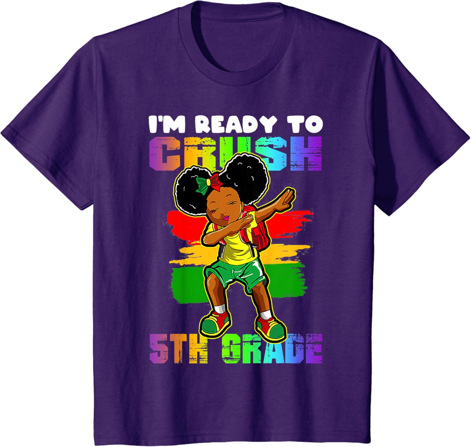 Girl Dabbing I'm Ready To Crush 5th Grade Back To School T-Shirt