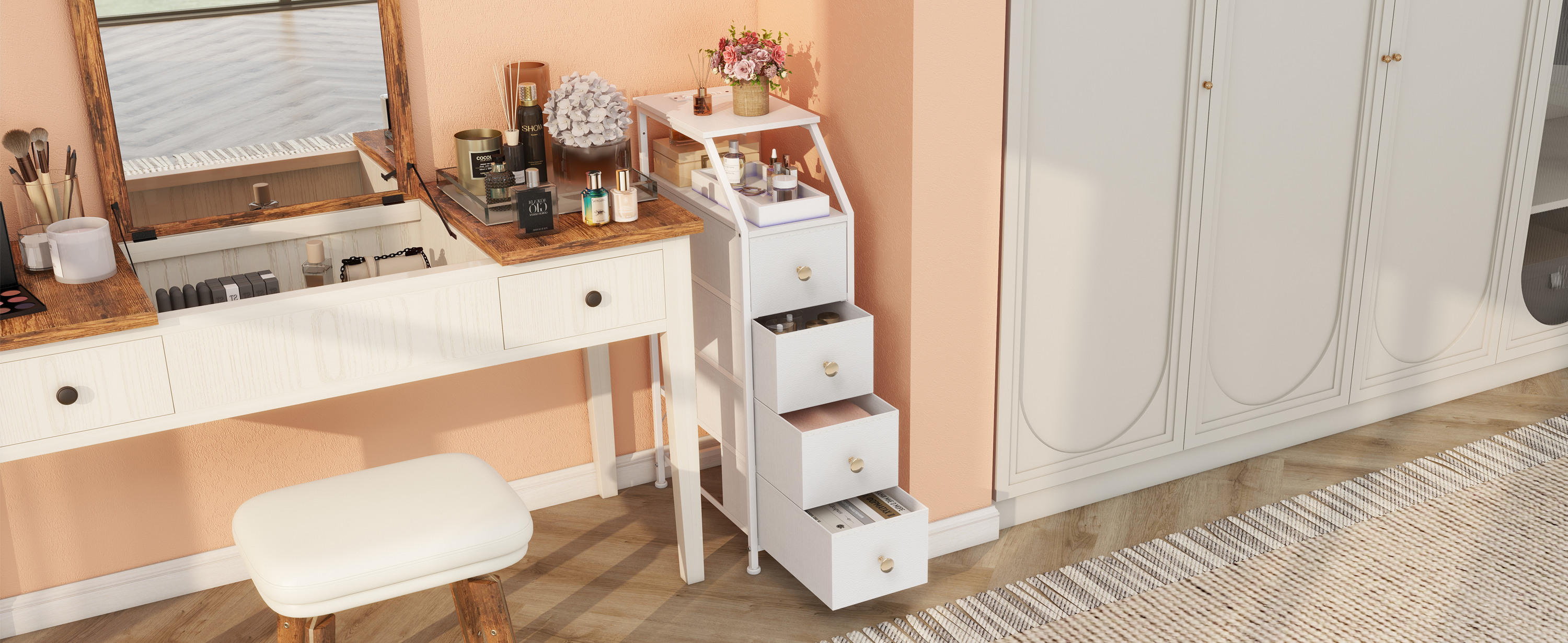 Amazon.com: Tohomeor Narrow Dresser Tall Skinny Storage Tower
