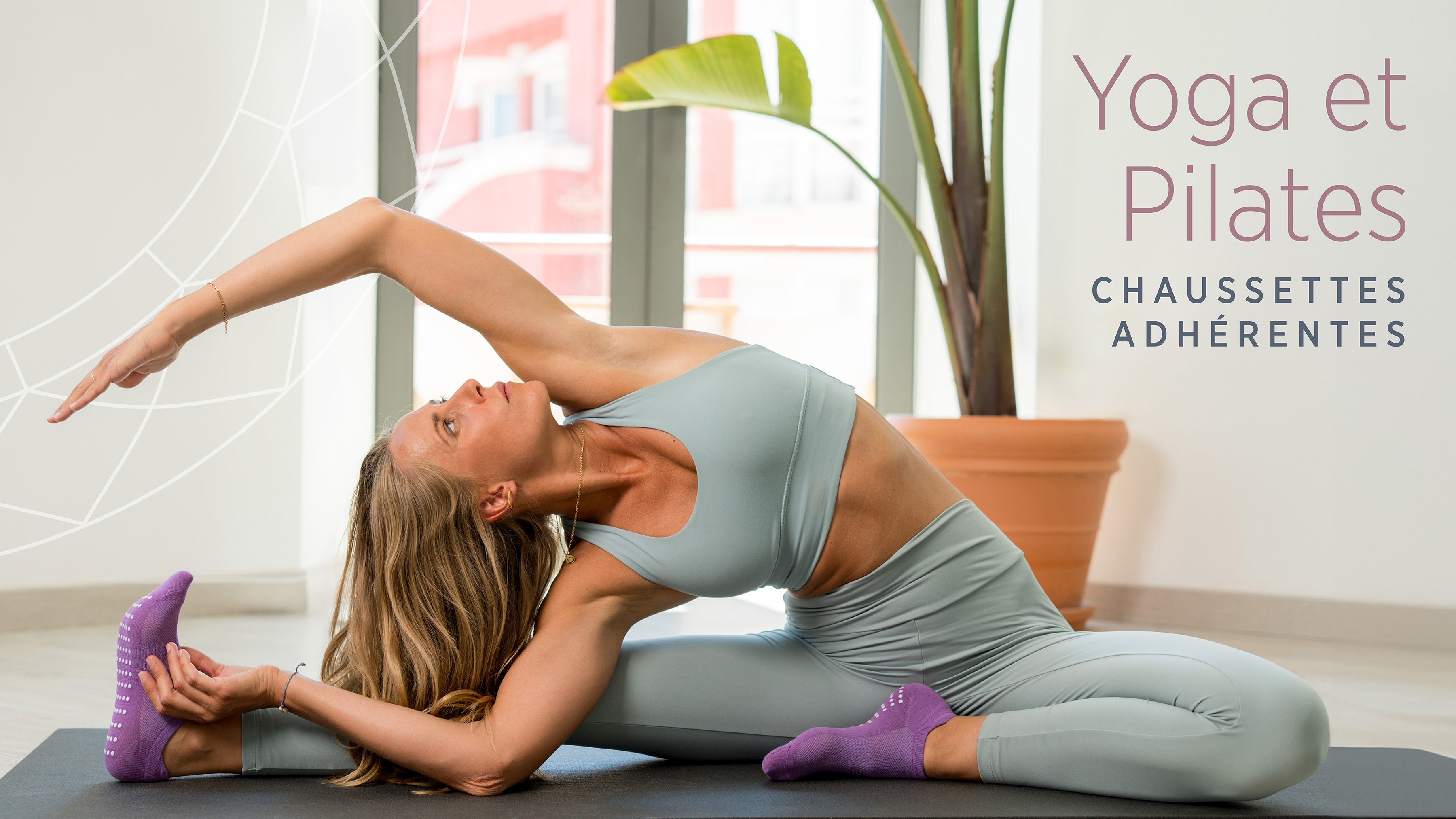 Lot De 4 Paires De Chaussettes Antidérapantes Avec Poignées Pour Femme