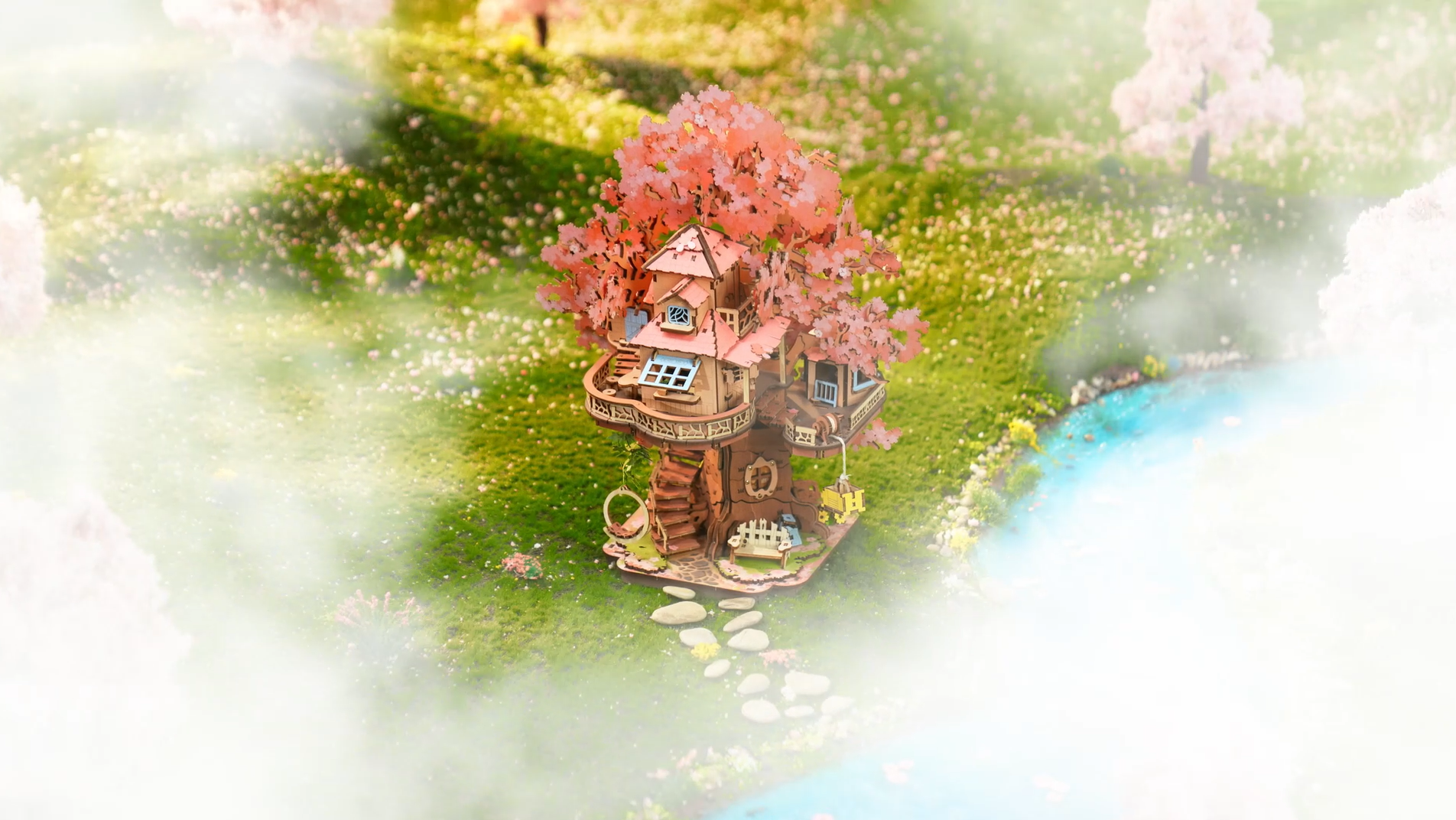 Amazon.com: Rolife 3D Puzzles for Adults, Cherry Blossom Bonsai