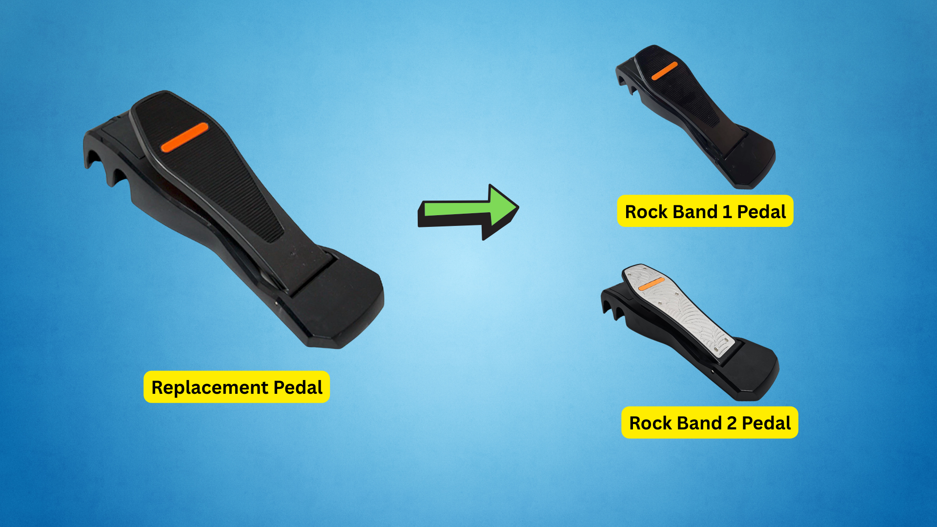Game Cops ROCK BAND ONLY Bass Drum Pedal for Xbox 360, PlayStation 2 & 3 and Nintendo Wii -(Foot Pedal only works with ROCK BAND) : Video Games