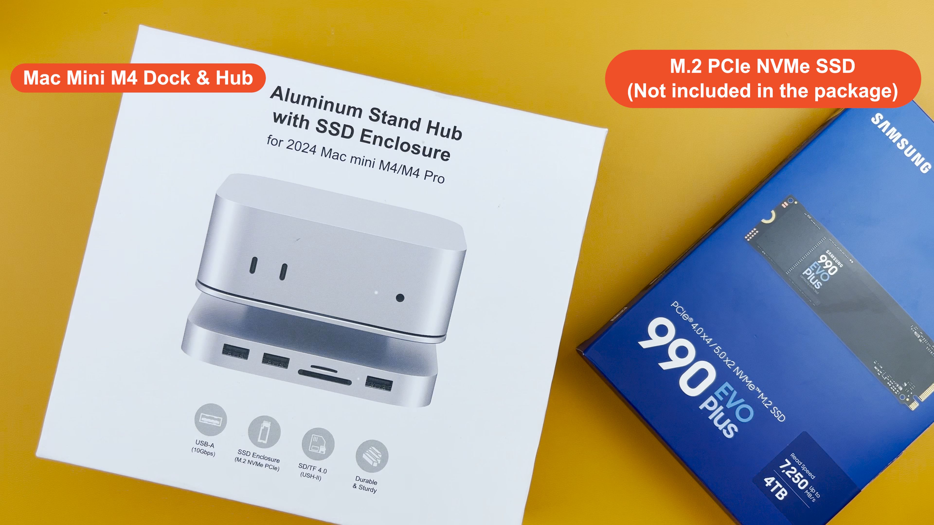 Amazon.com: Qwiizlab Aluminum Stand Hub with SSD Enclosure