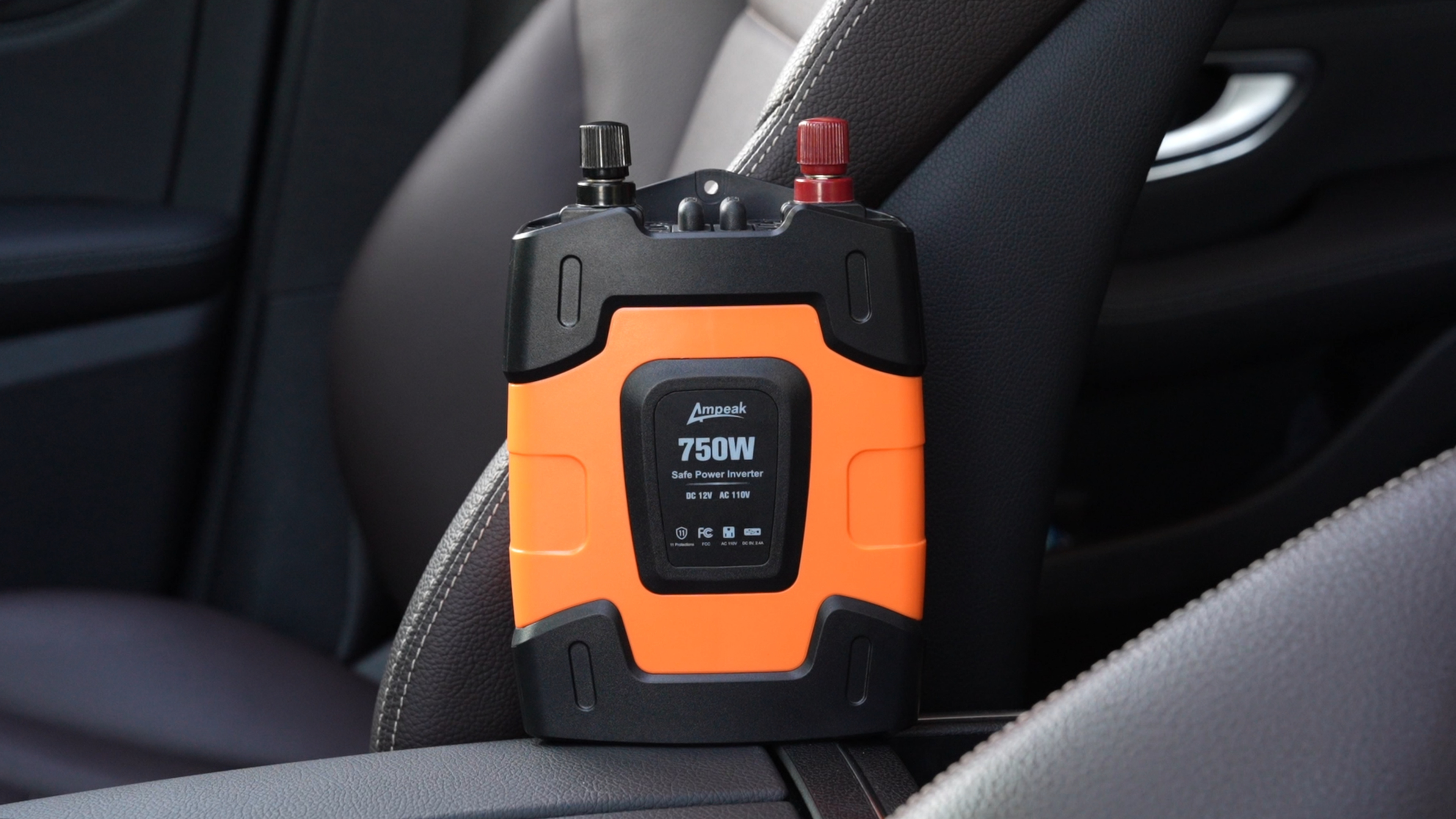 Amazon.com: Ampeak 750W Power Inverter 4.8A Dual USB Ports 2 AC Outlets Car  Inverter DC 12V to AC 110V 11 Protections for Appliances : Automotive