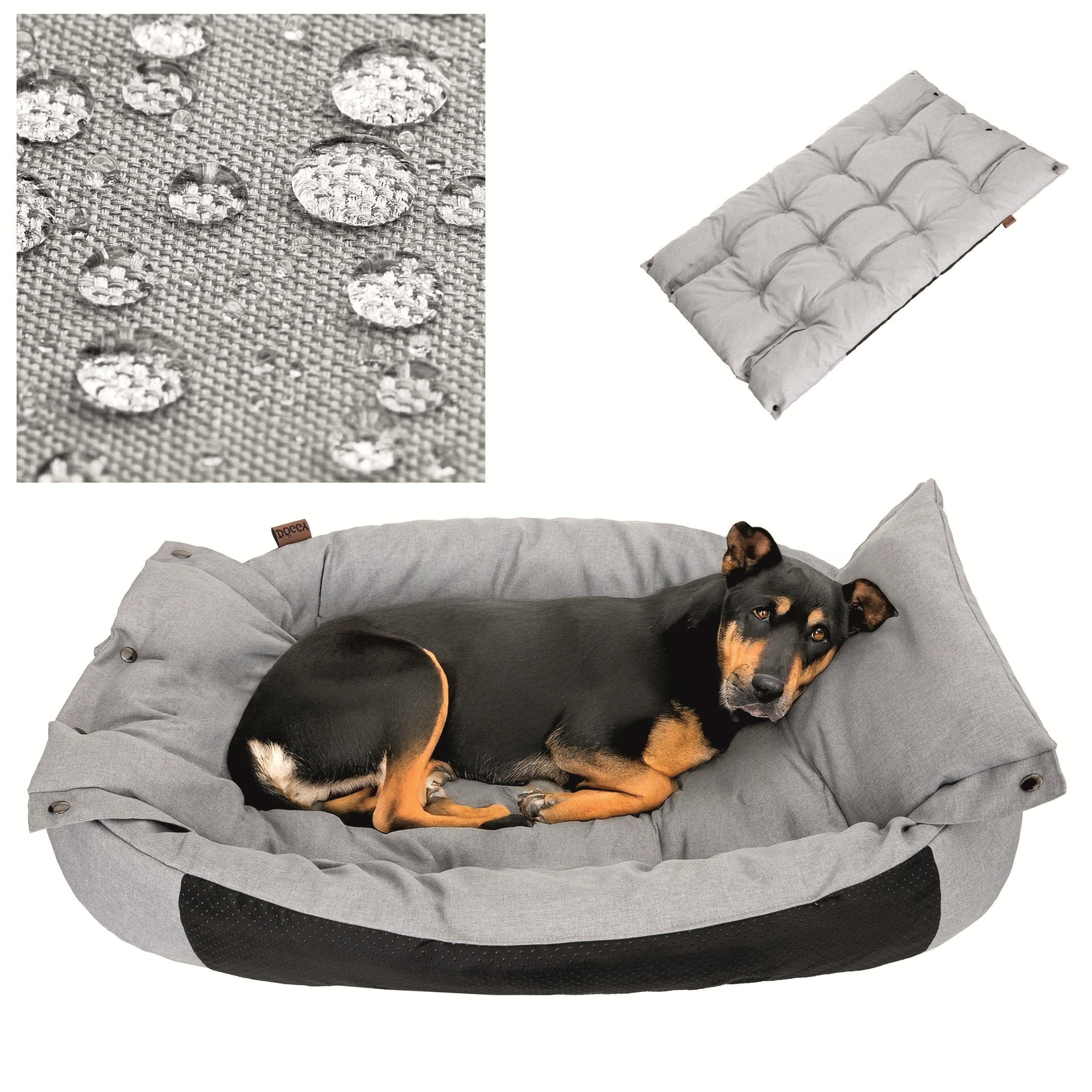 PillowPrim Legowisko dla psa i materac dla psa w jednym – sofa dla małych i średnich psów – łatwa do czyszczenia – wygodne legowisko dla zwierząt domowych – poduszka dla psów – L 76 x 56 cm