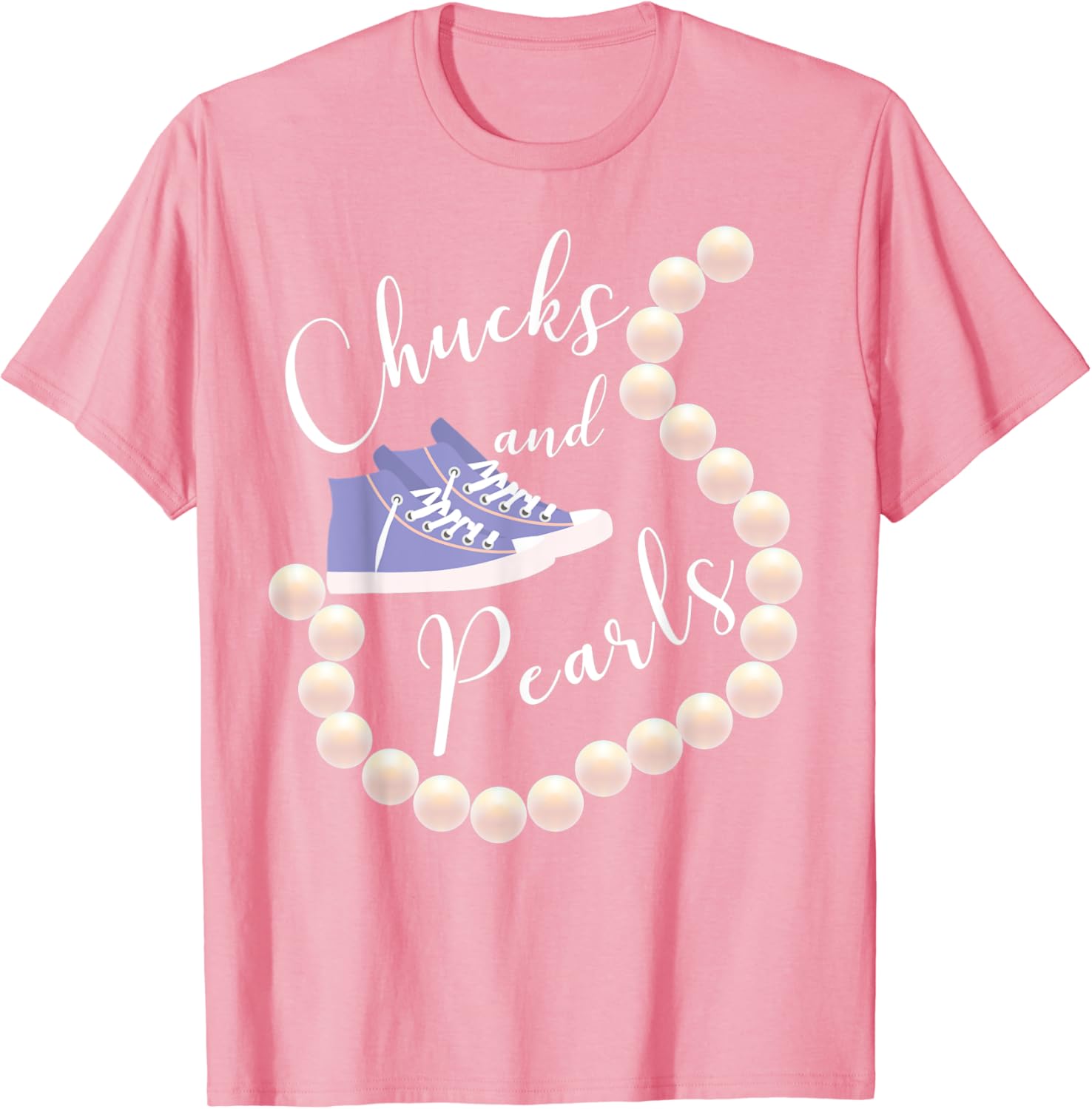 Amazon.com: Chucks and Pearls Tshirt T-Shirt : Clothing, Shoes & Jewelry