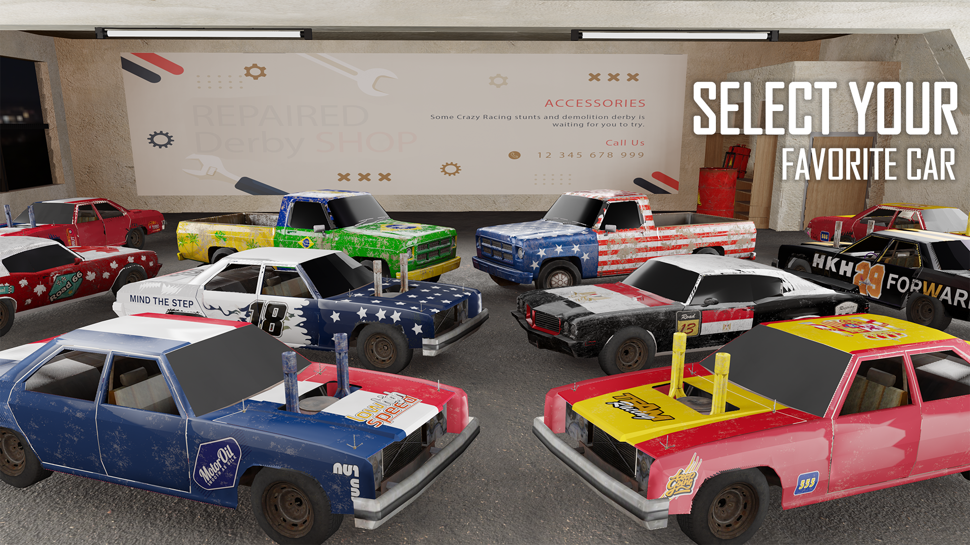 Juegos de demolición de Car Derby con destrucción extrema de autos