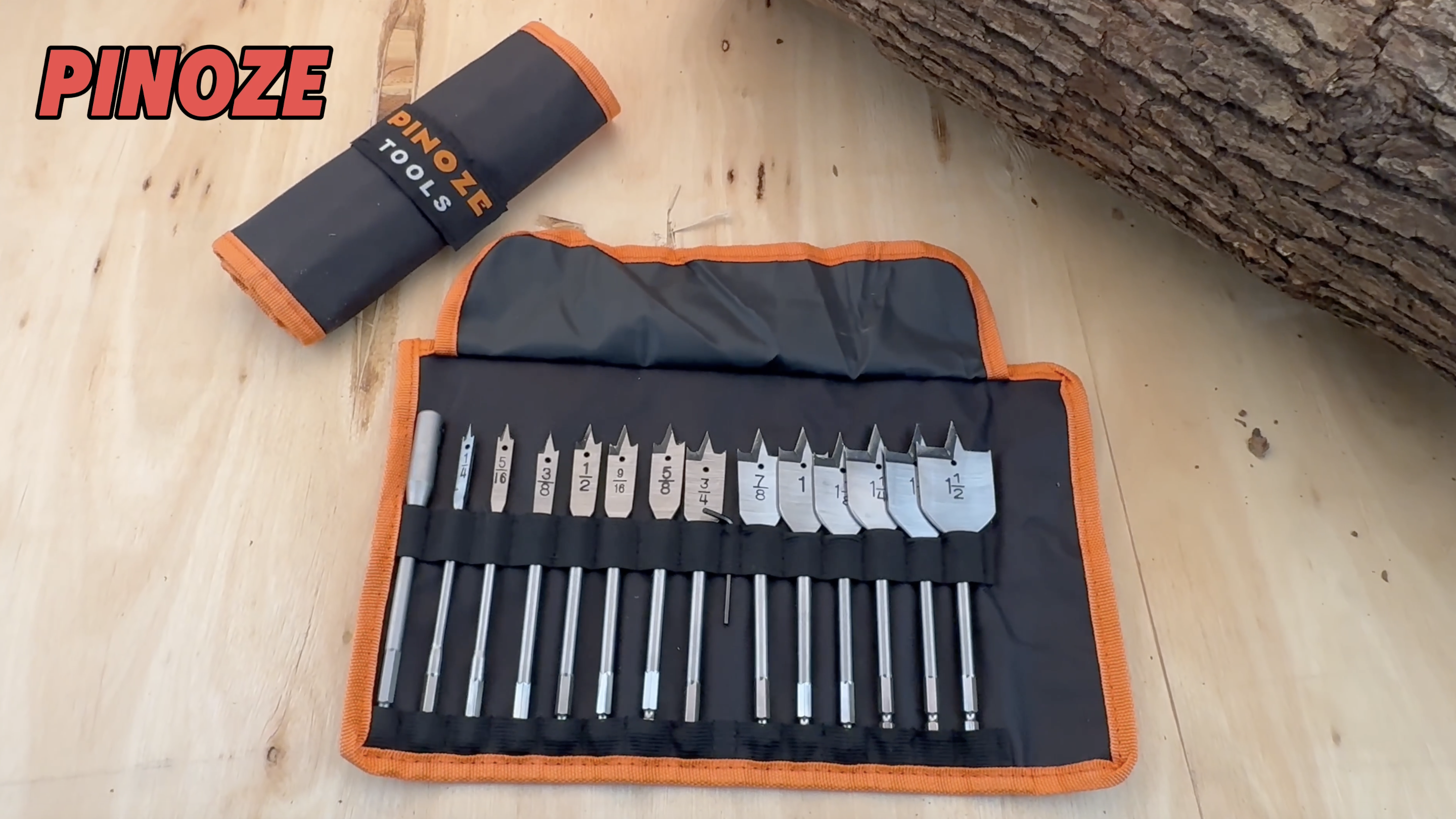 PINOZE 14-Piece Spade Drill Bit Sets with 6“ Extension, Paddle