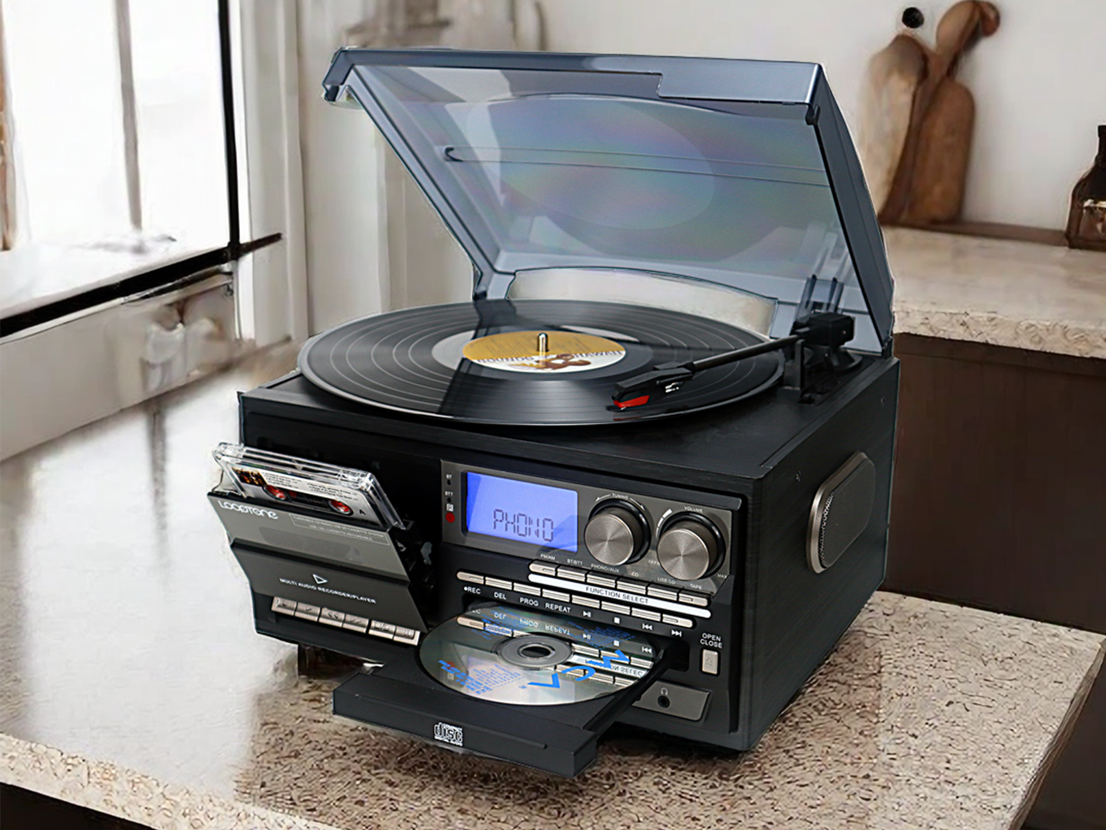 Amazon.com: LoopTone Vinyl Record Player 10 in 1 3 Speed