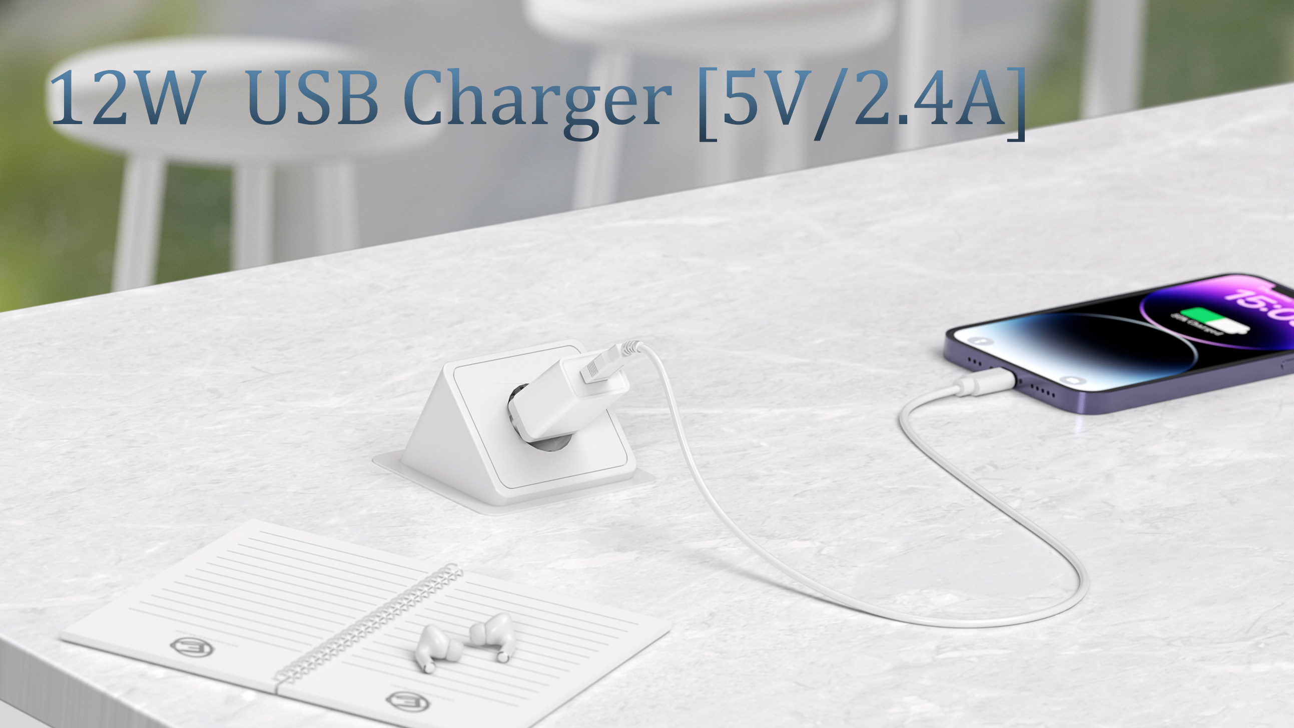 Caricabatterie 12W E Cavo 1.5m Per IPad E IPhone - Ricarica Veloce E Sicura - Foto 11