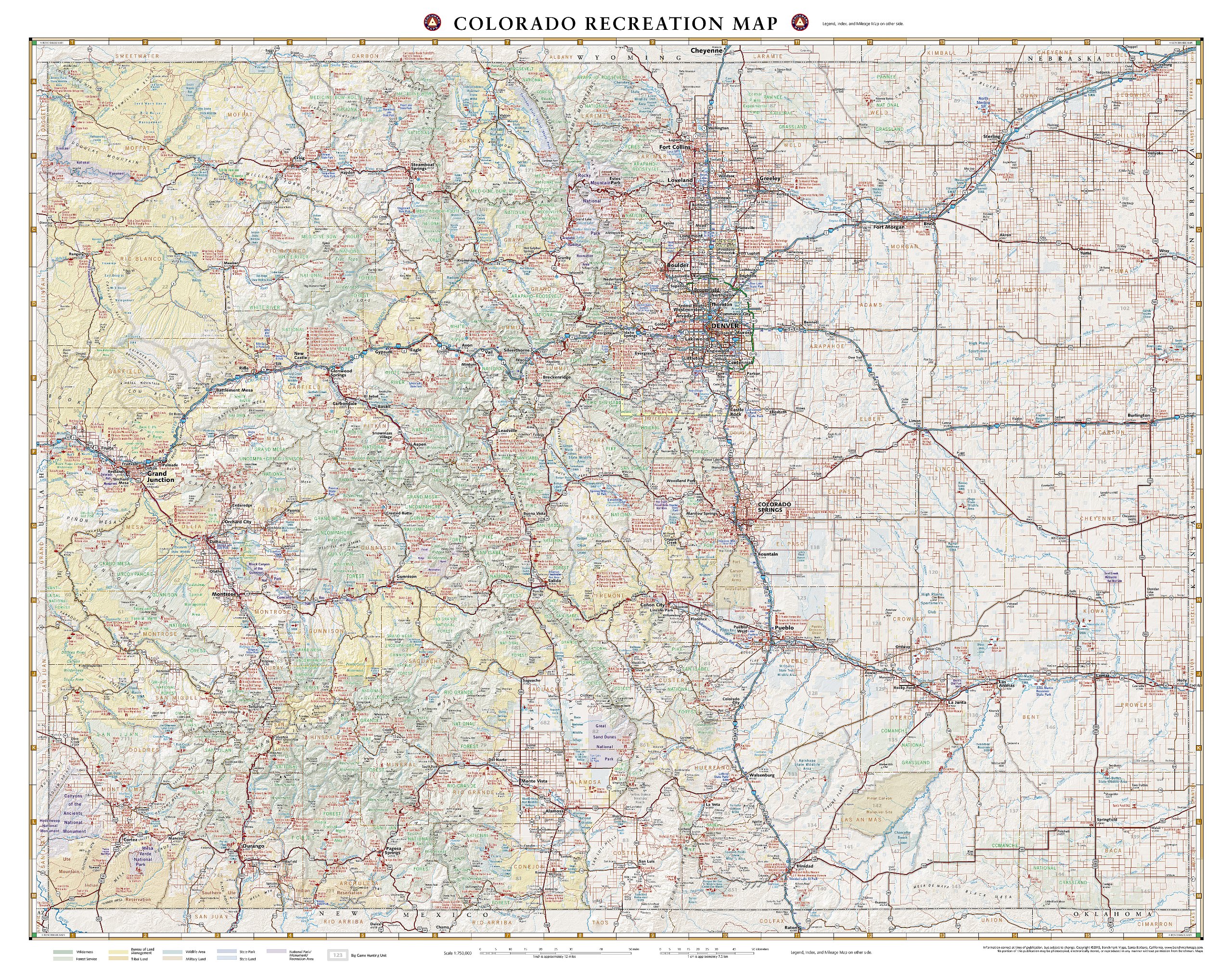 Colorado Recreation Map (Benchmark Maps)