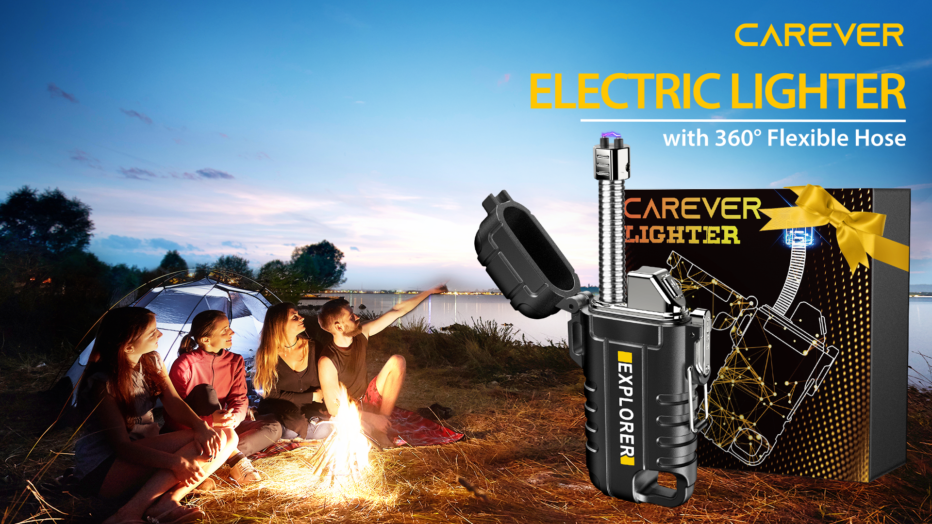 Amazon.com: Encendedores eléctricos impermeables regalos para hombres: 360  USB flexible de arco de plasma encendedor de camping - Relleno de  calcetines de Navidad para adultos, él, papá, marido, cumpleaños, sin :  Salud