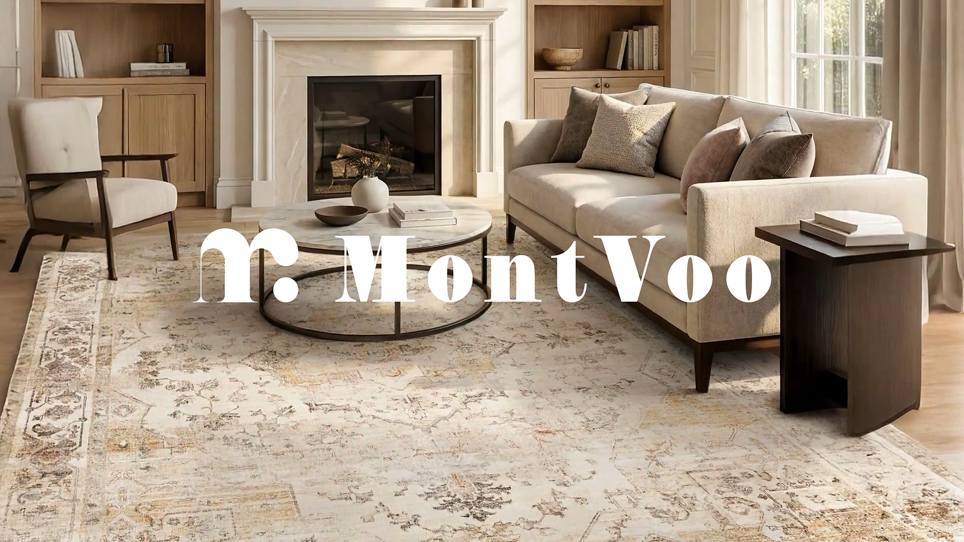 Montvoo-Area Rug 8X10 Rugs for Living Room-Grey Machine Washable