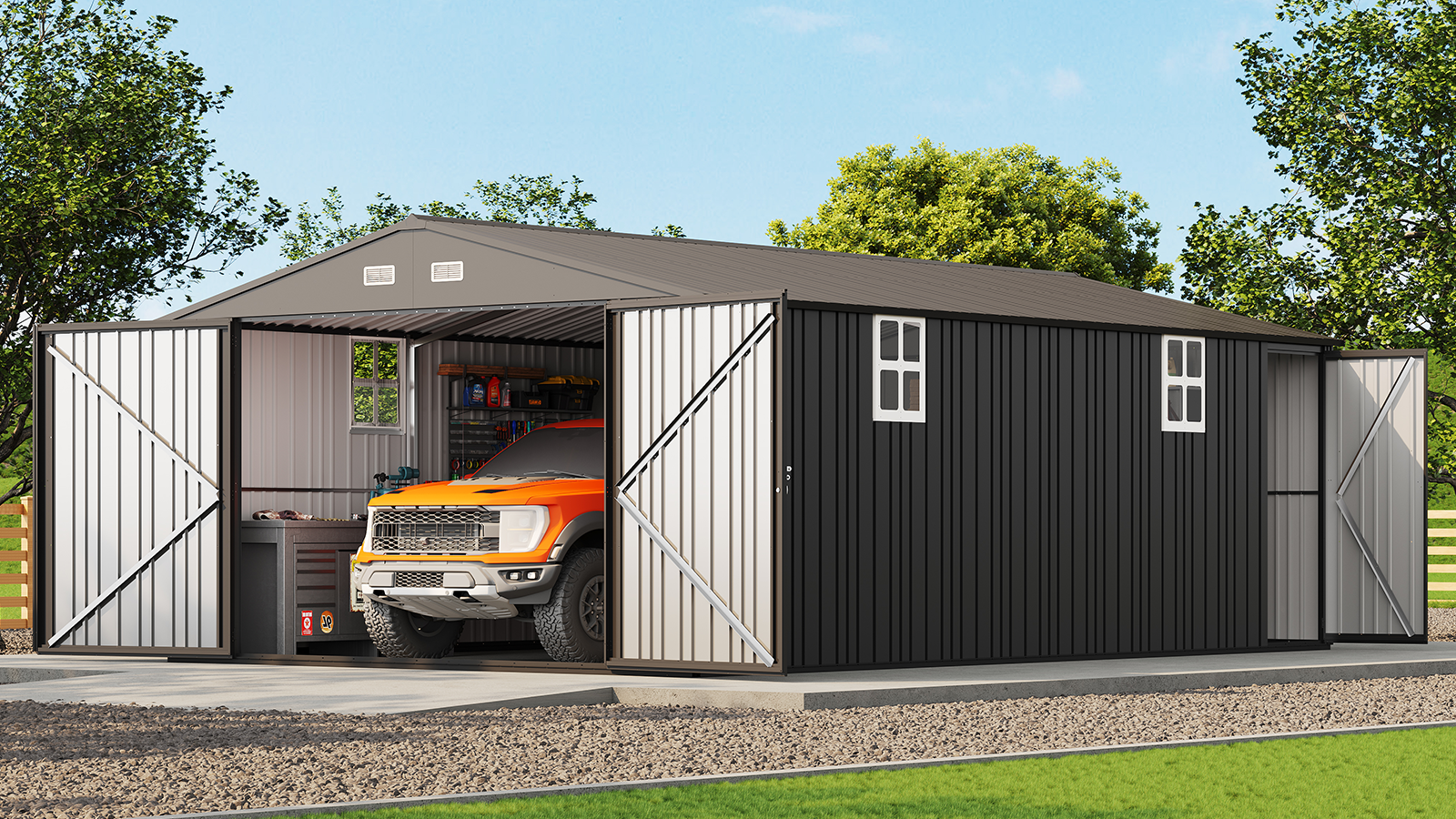Amazon.com: Jocisland 13.2x20.7x8.4 FT Heavy Duty Metal Carport