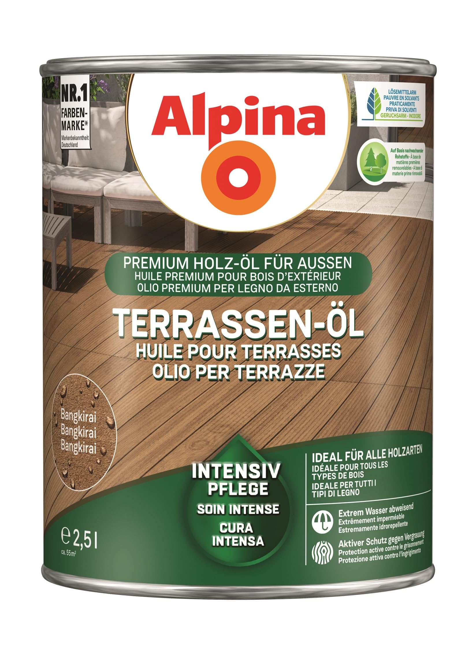 Alpina Terrassen-Öl Bangkirai 2,5 Liter