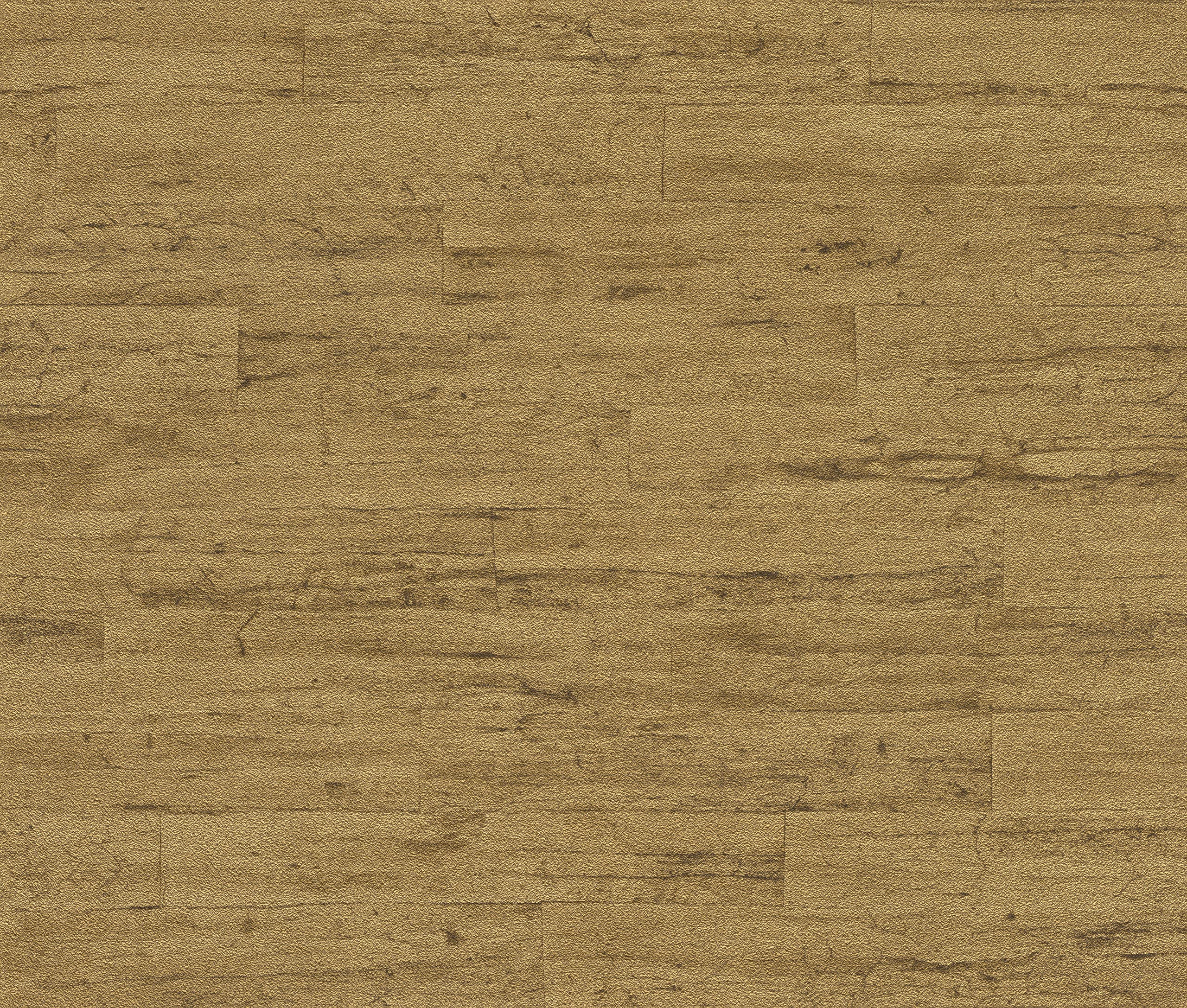 Papier peint intissé or aspect bois pour un salon chaleureux et lumineux