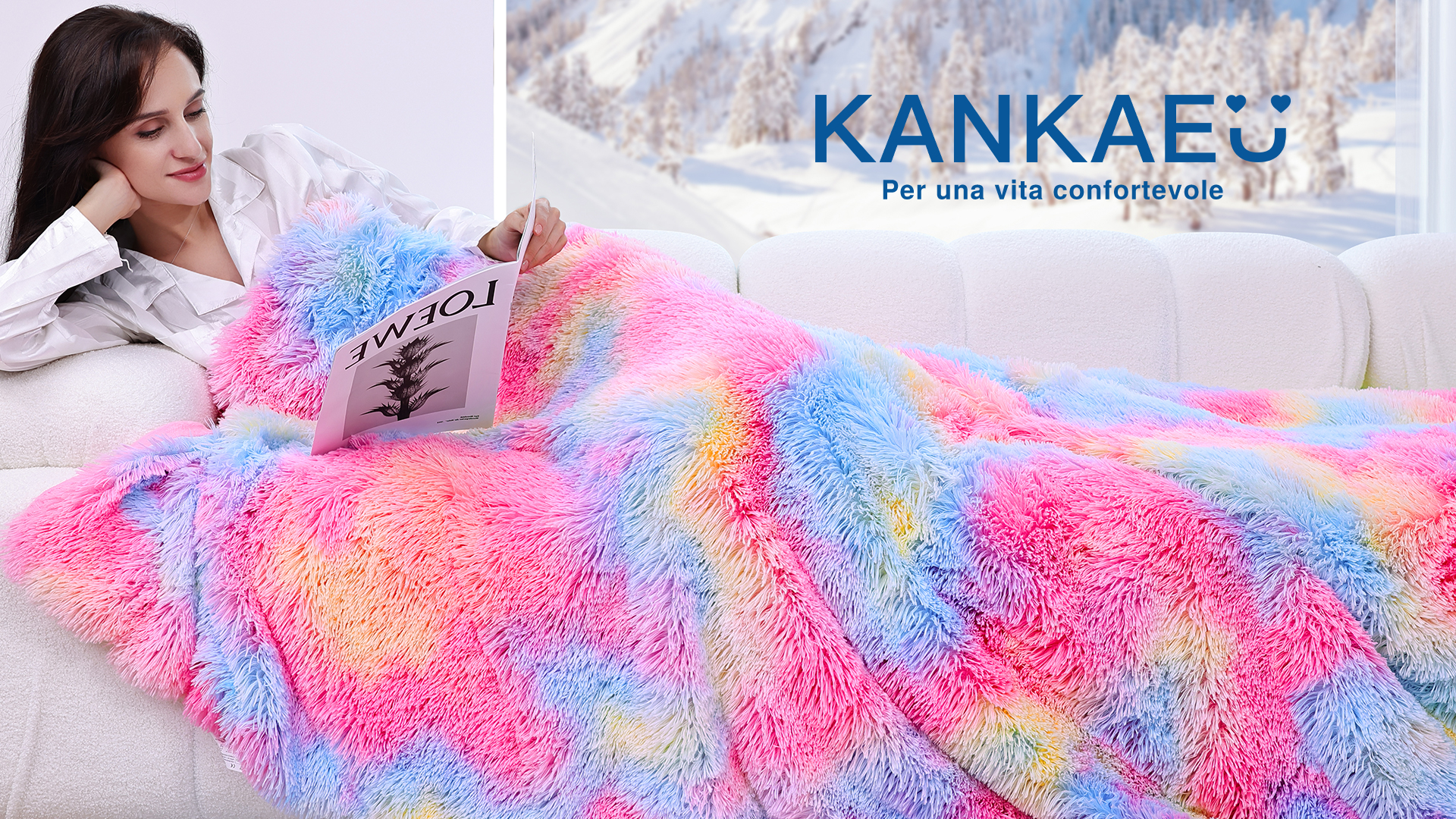 Coperta Arcobaleno In Flanella 150x200 Cm - Morbida, Multicolore, Per Divano E Letto - Foto 6